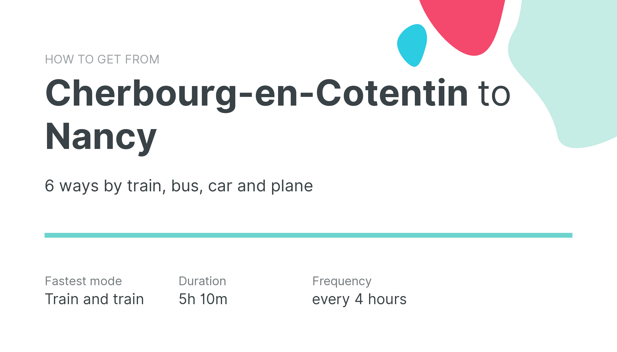 How do I get from Cherbourg-en-Cotentin to Nancy