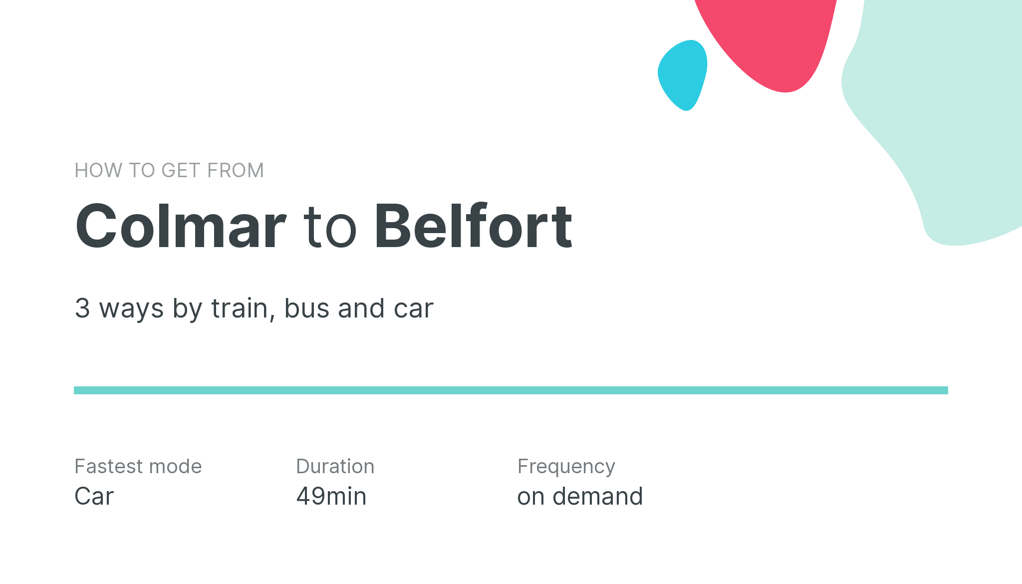 How do I get from Colmar to Belfort