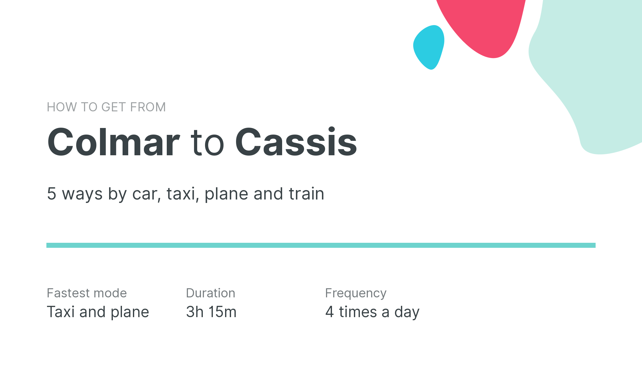 How do I get from Colmar to Cassis