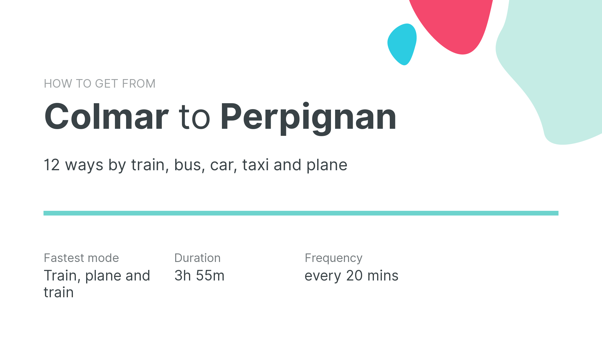 How do I get from Colmar to Perpignan