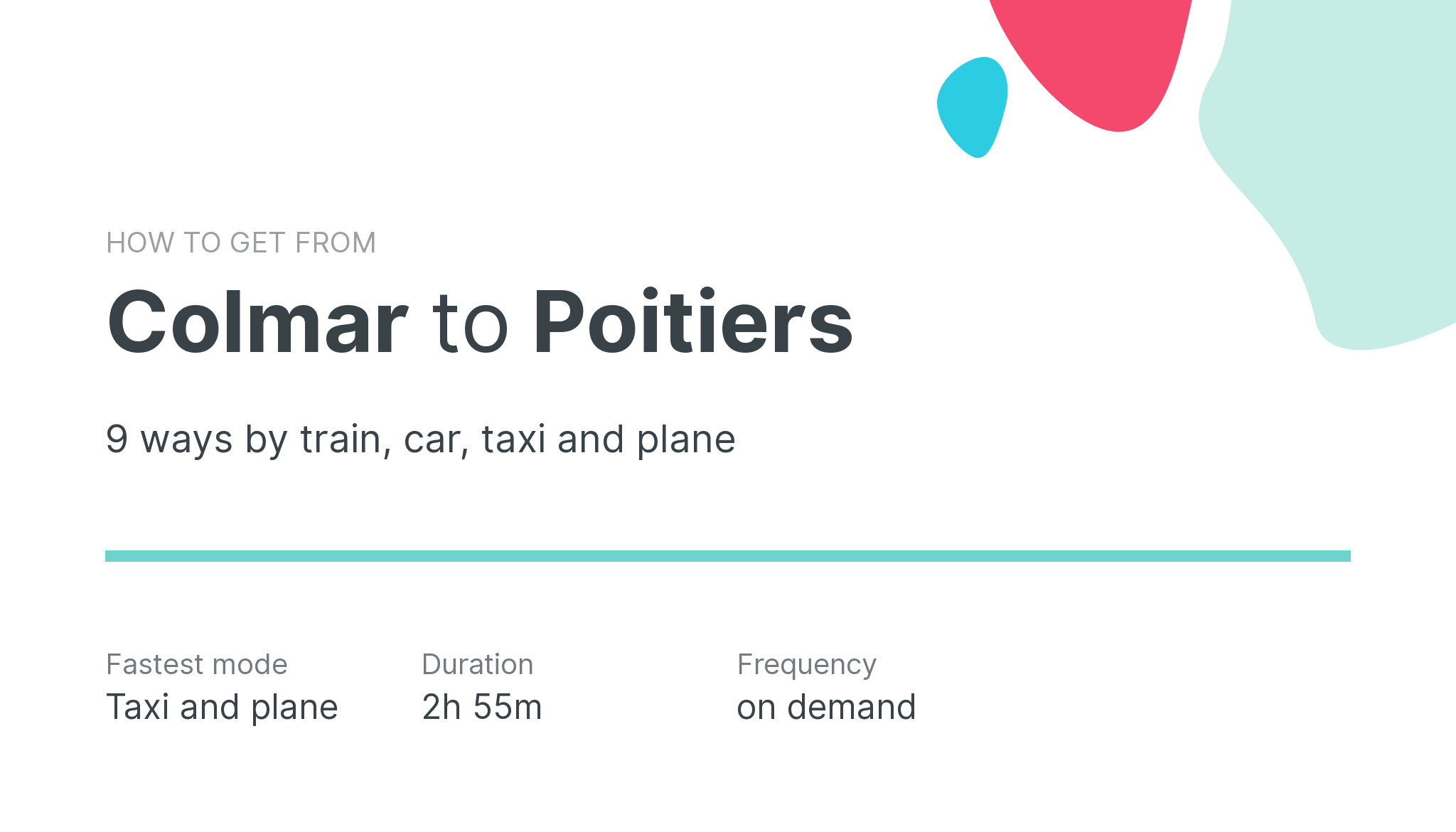 How do I get from Colmar to Poitiers