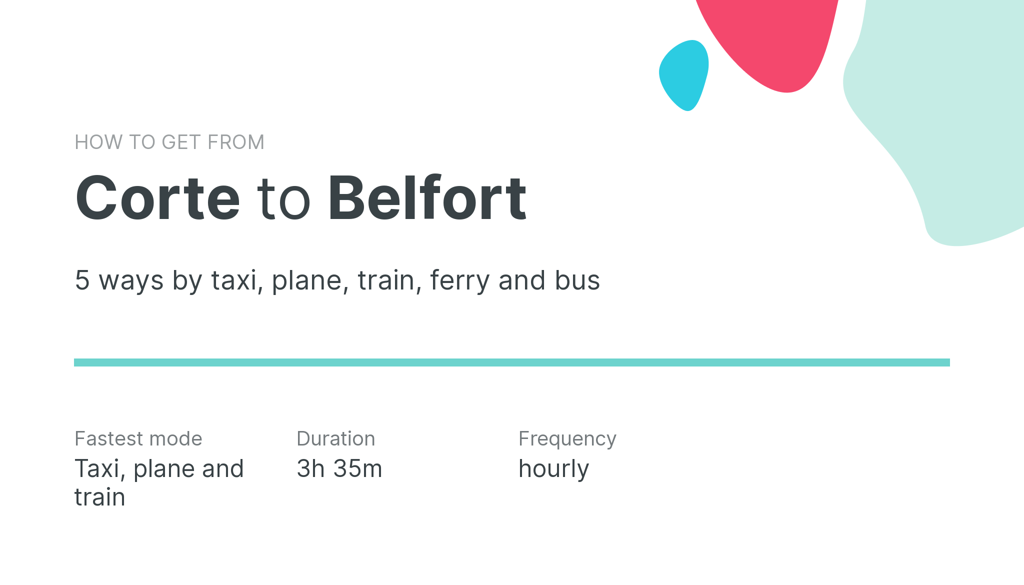 How do I get from Corte to Belfort