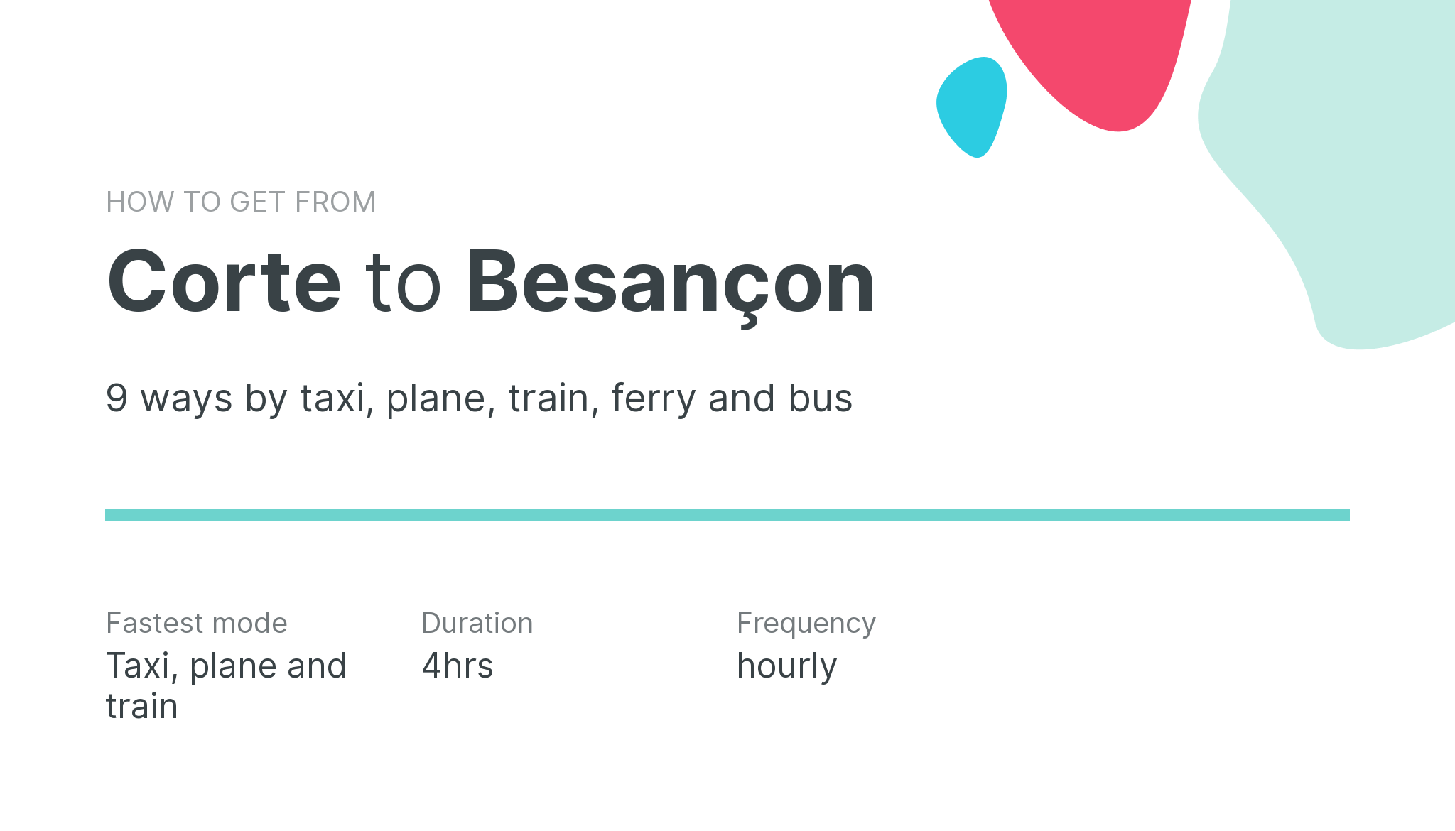 How do I get from Corte to Besançon