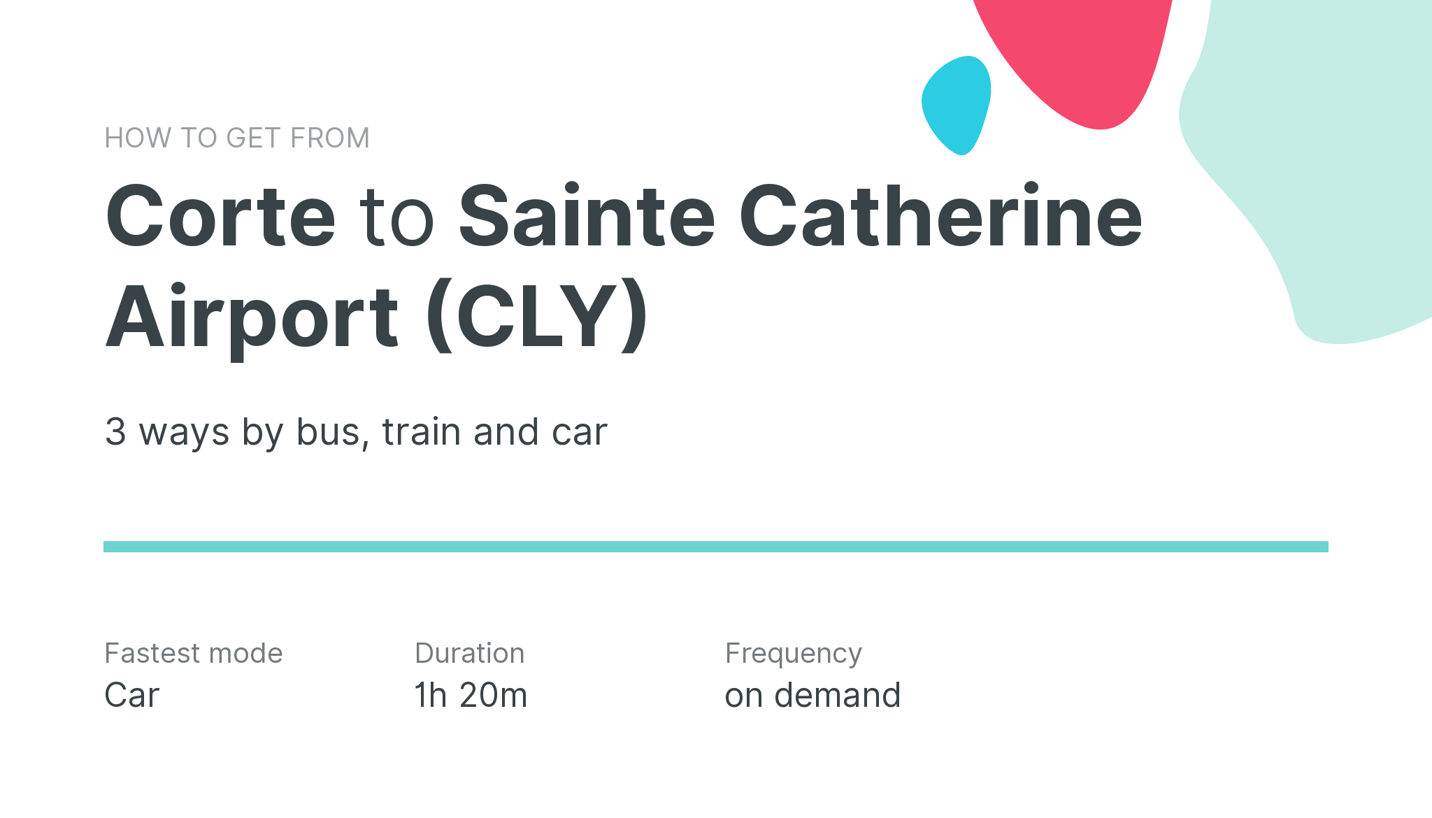 How do I get from Corte to Sainte Catherine Airport (CLY)