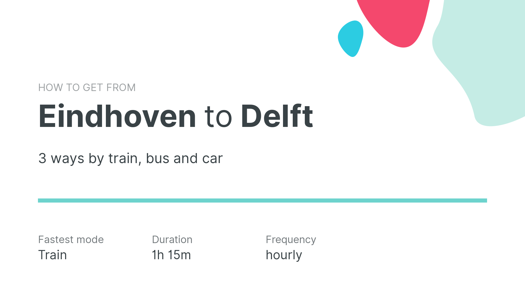 How do I get from Eindhoven to Delft