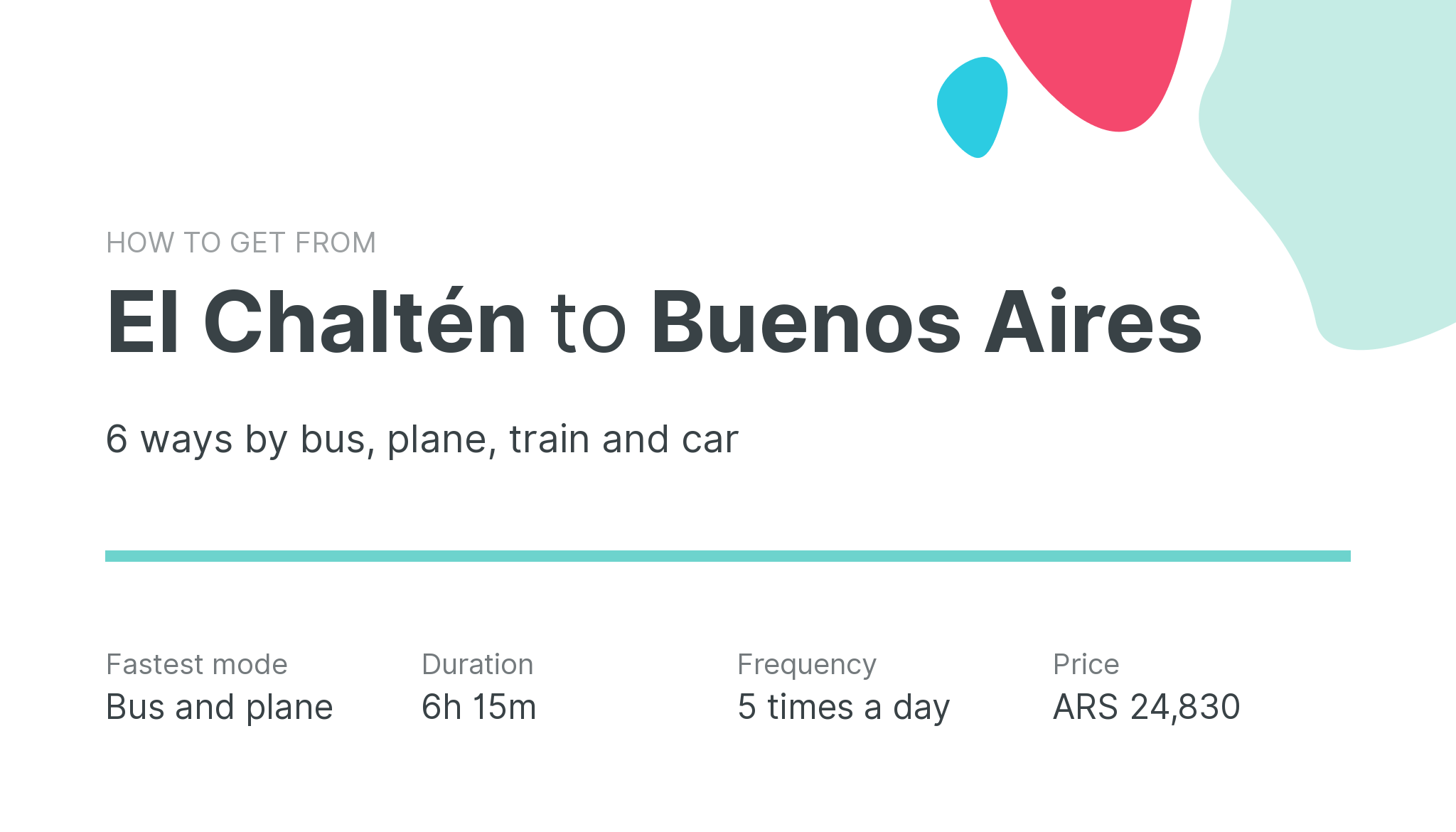 How do I get from El Chaltén to Buenos Aires