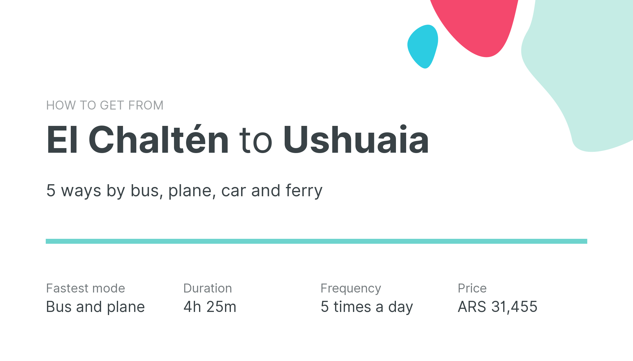 How do I get from El Chaltén to Ushuaia