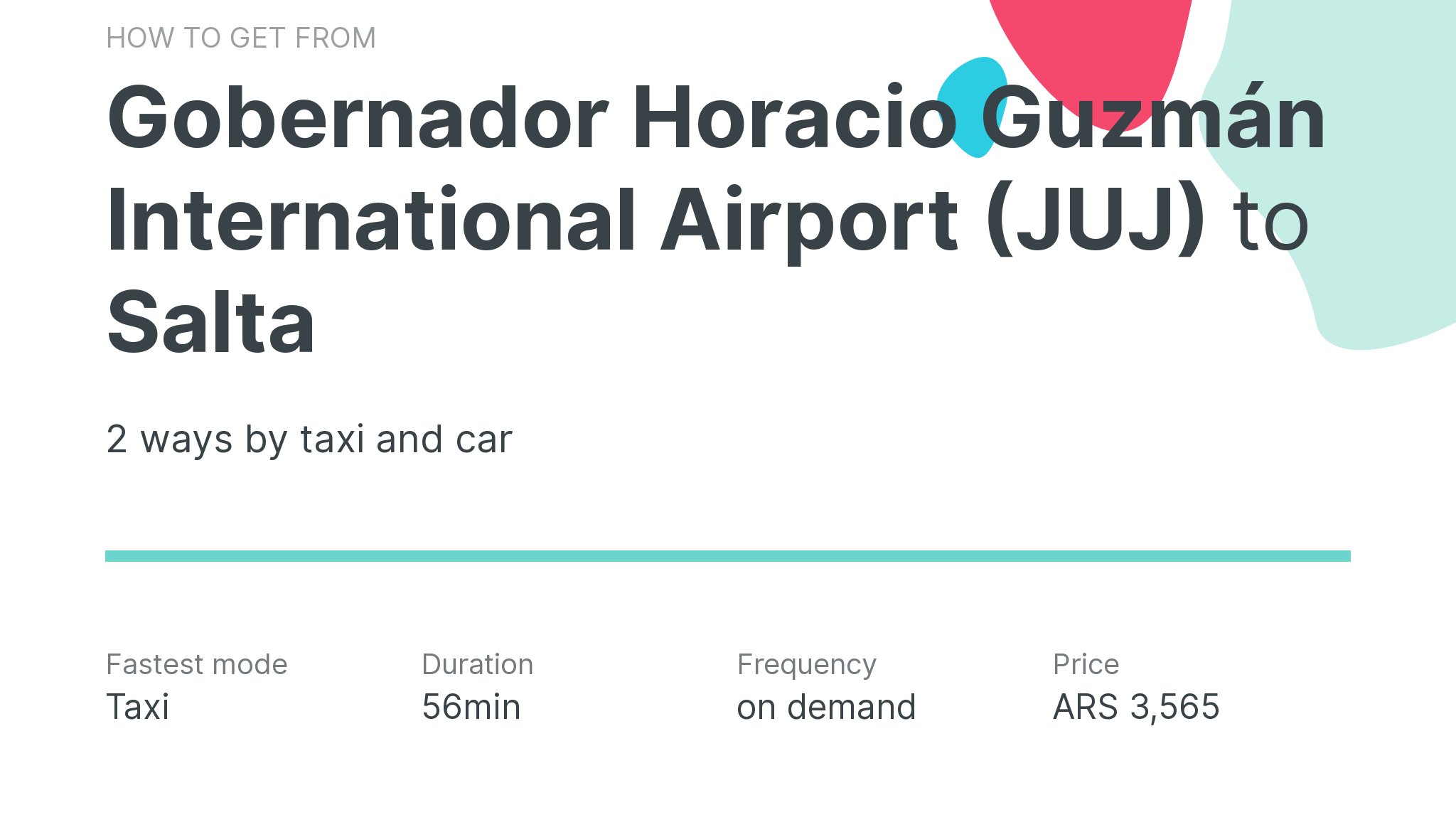 How do I get from Gobernador Horacio Guzmán International Airport (JUJ) to Salta