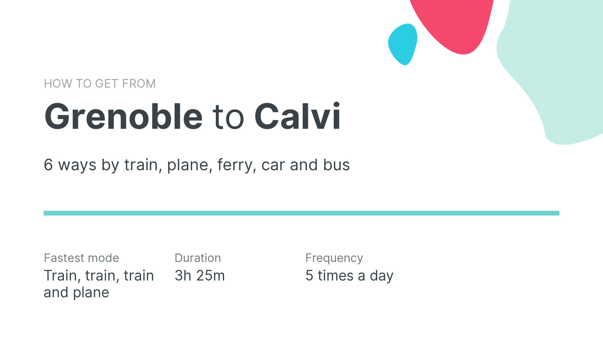 How do I get from Grenoble to Calvi