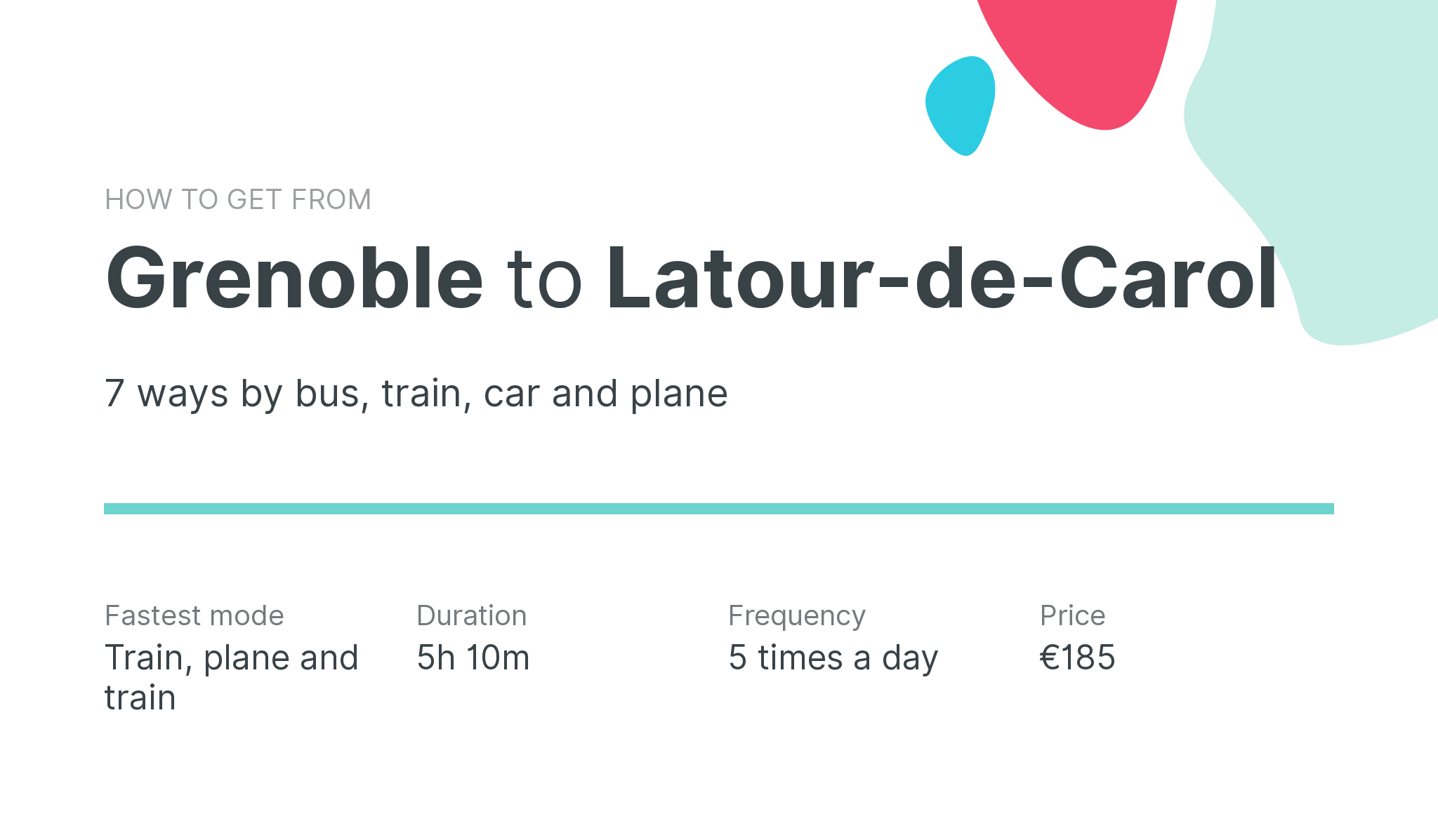 How do I get from Grenoble to Latour-de-Carol