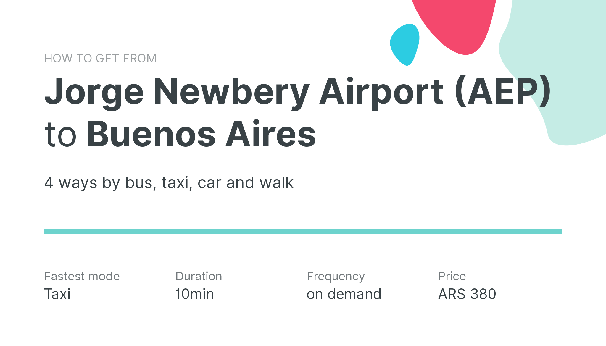 How do I get from Jorge Newbery Airport (AEP) to Buenos Aires
