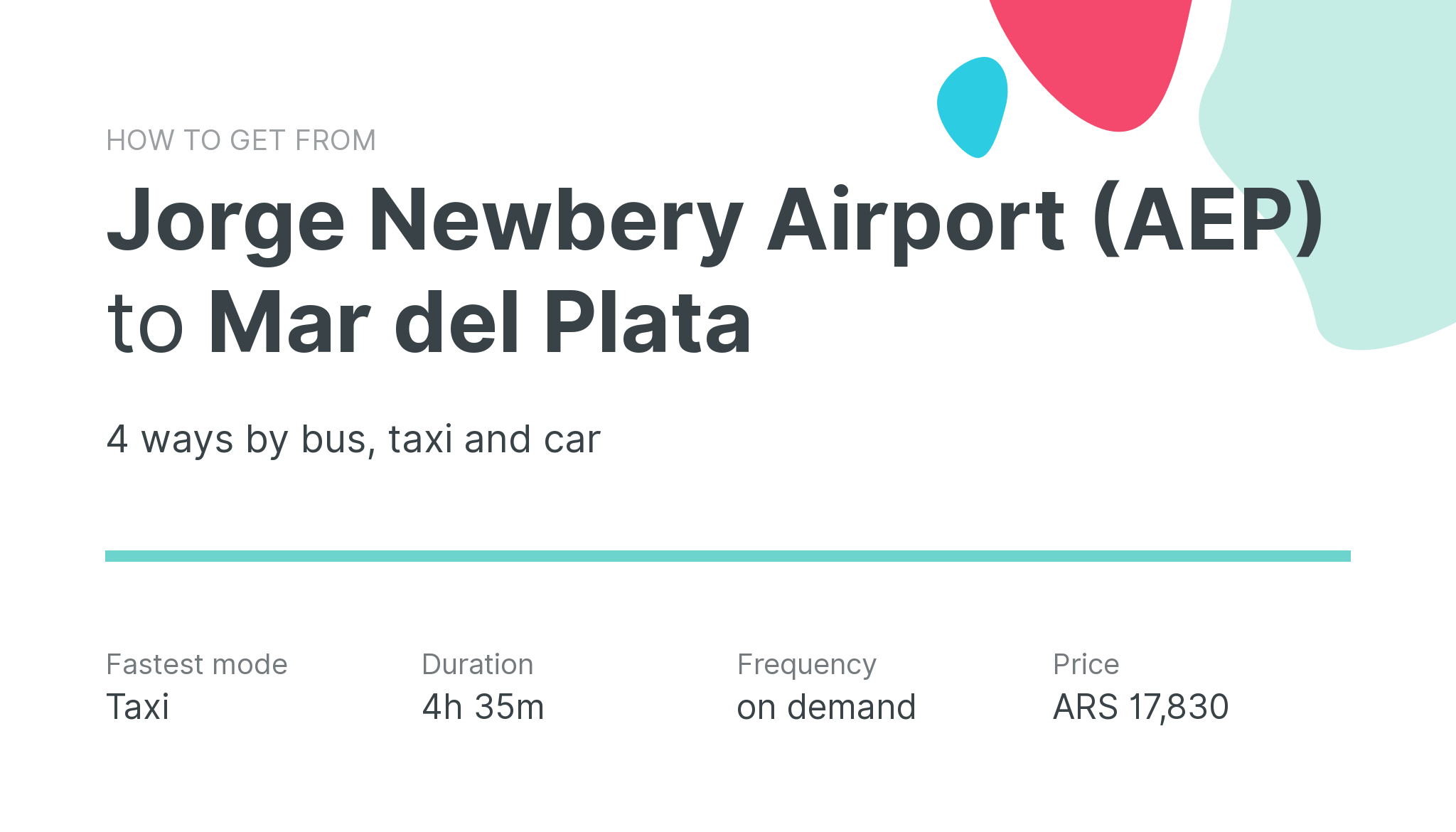 How do I get from Jorge Newbery Airport (AEP) to Mar del Plata