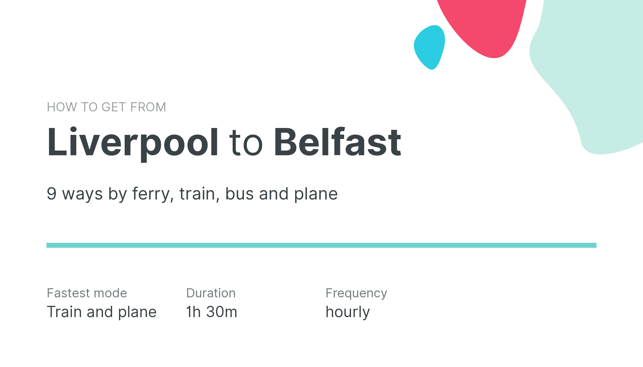How do I get from Liverpool to Belfast