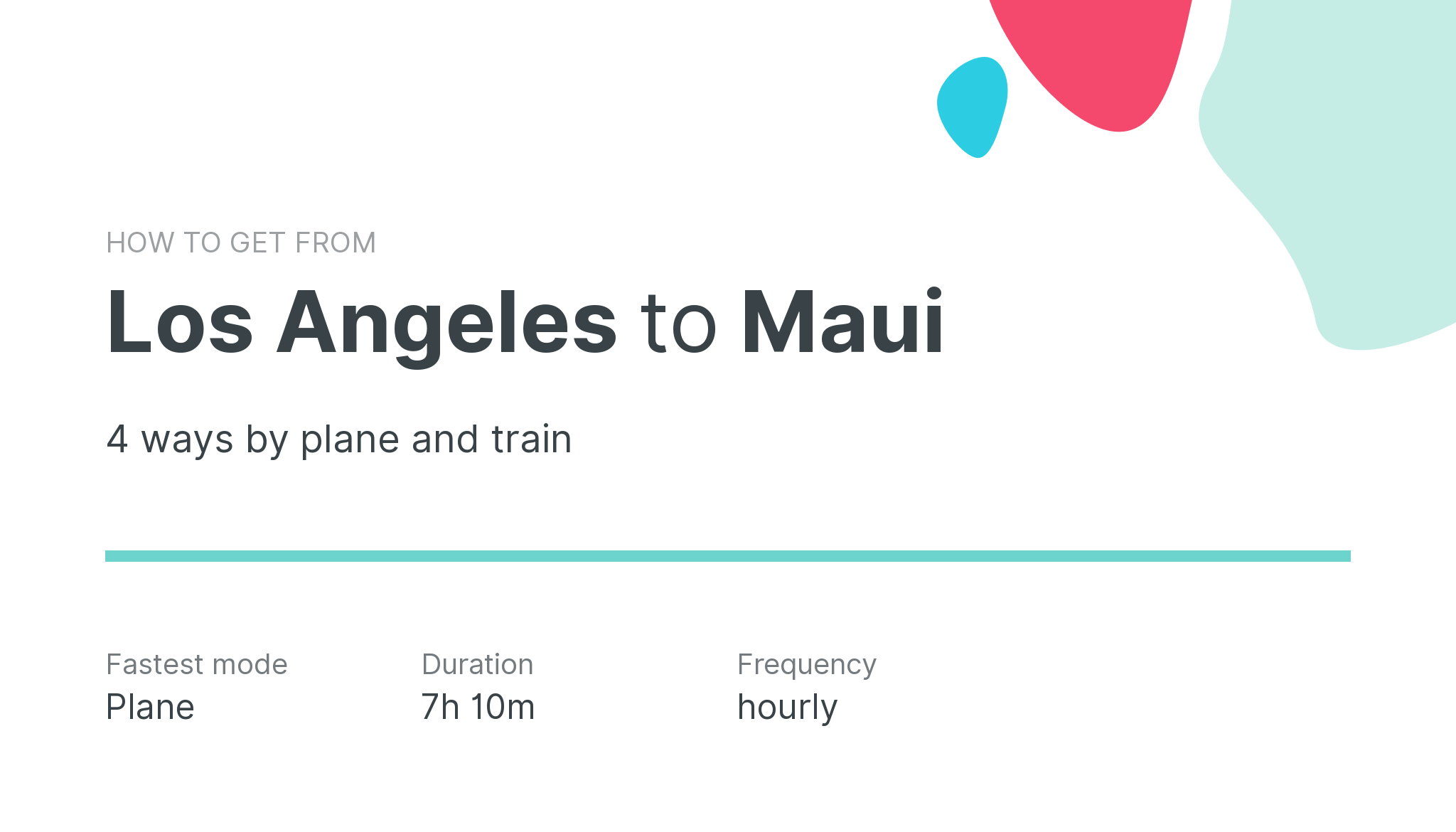 How do I get from Los Angeles to Maui