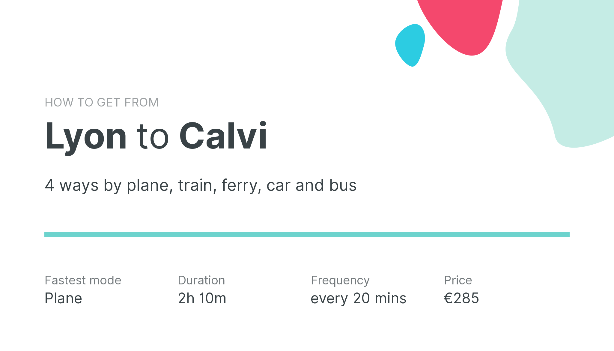How do I get from Lyon to Calvi