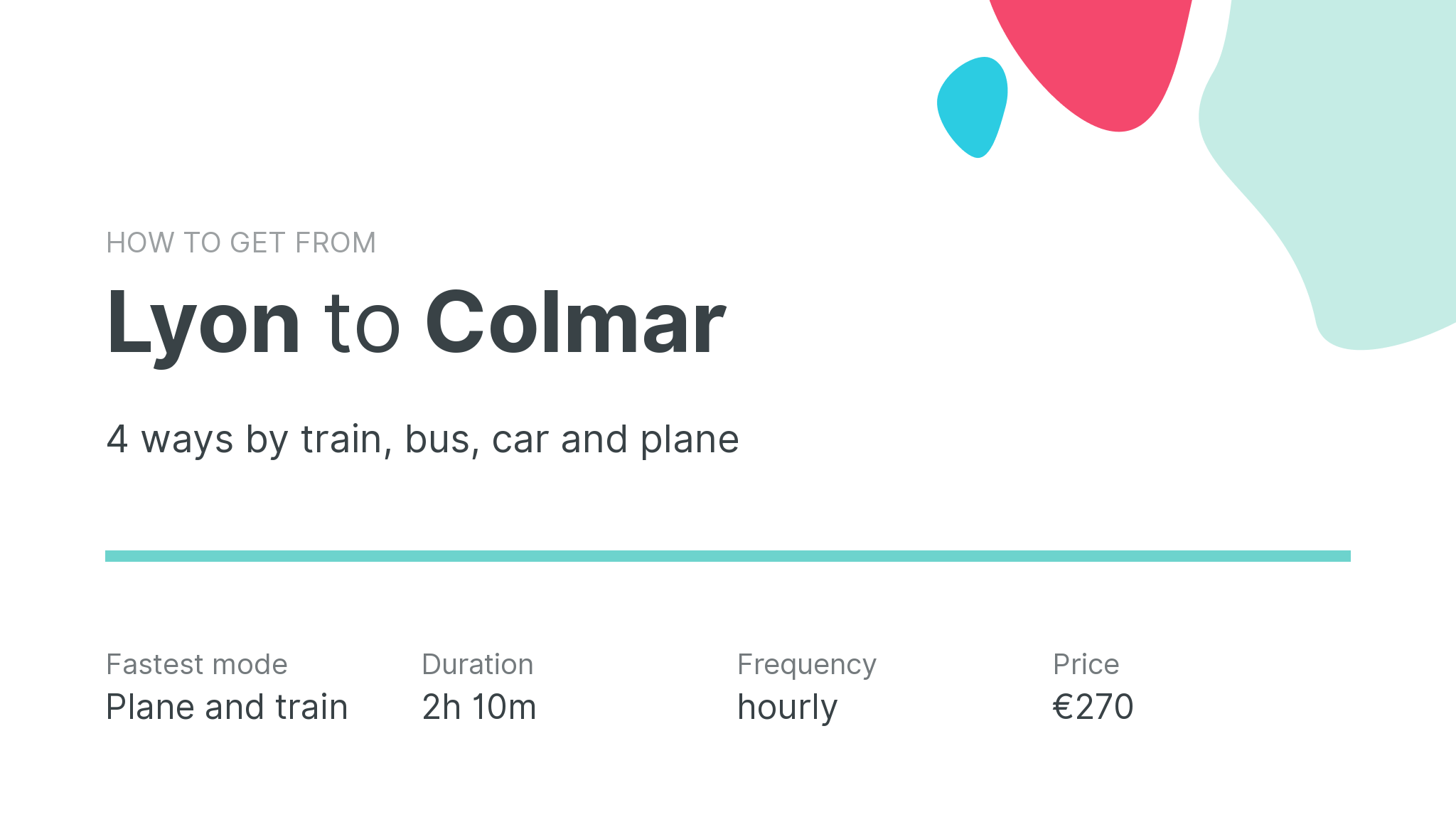 How do I get from Lyon to Colmar