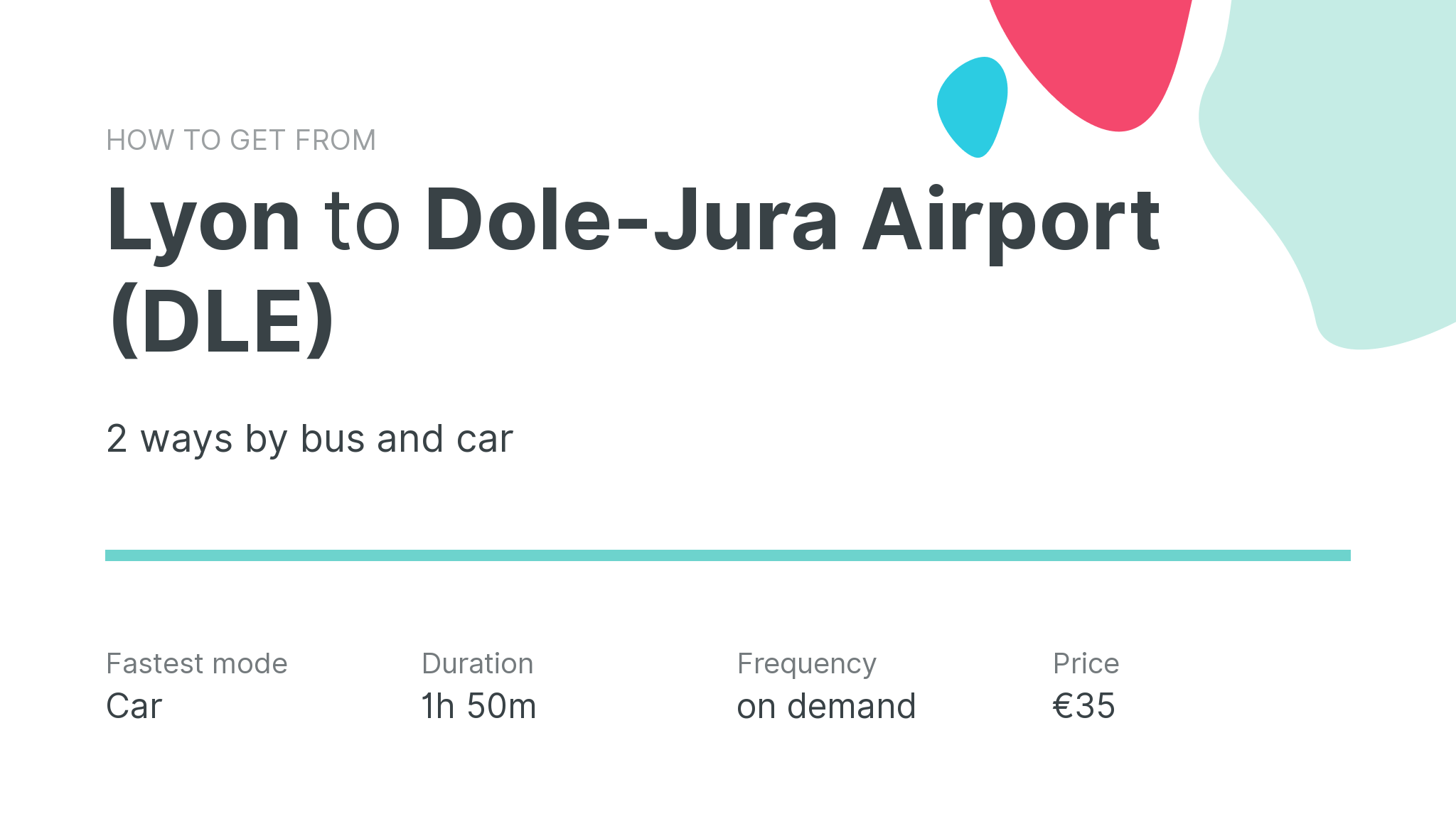 How do I get from Lyon to Dole-Jura Airport (DLE)