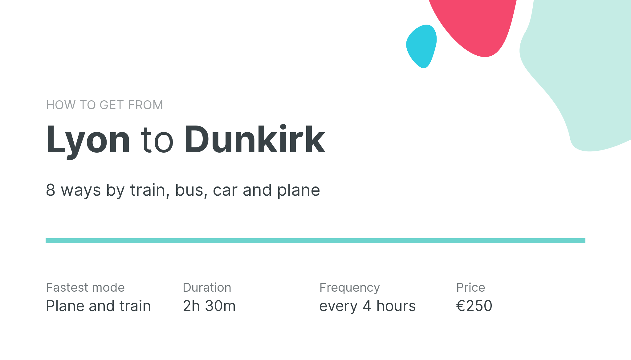 How do I get from Lyon to Dunkirk