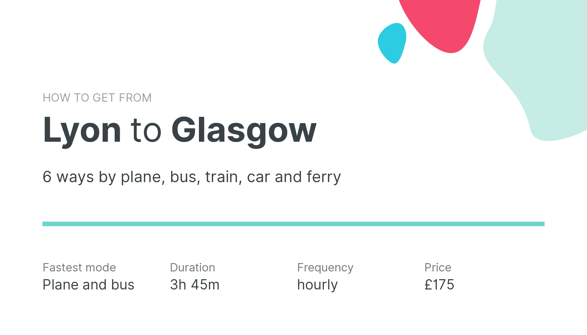 How do I get from Lyon to Glasgow