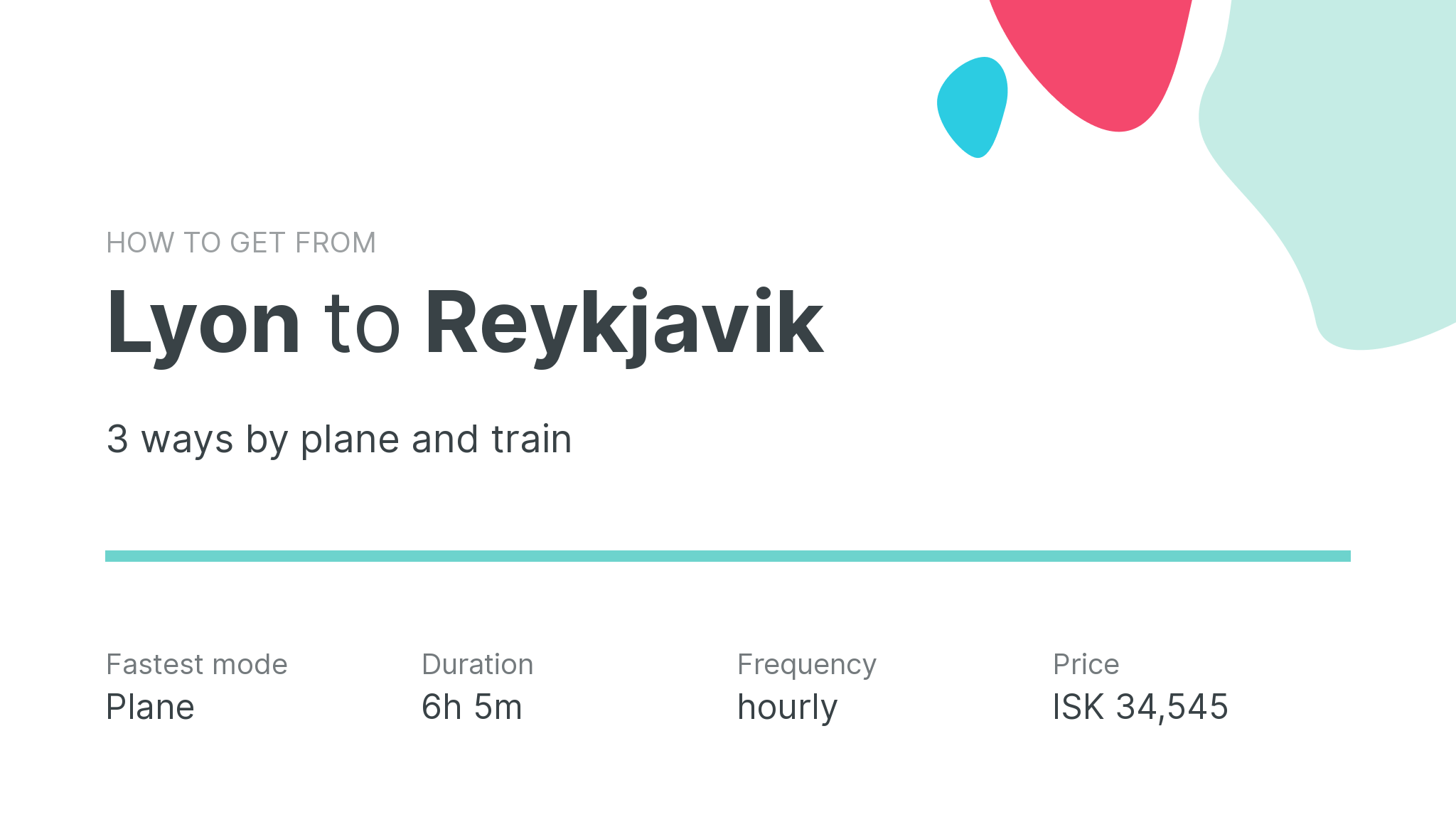 How do I get from Lyon to Reykjavik