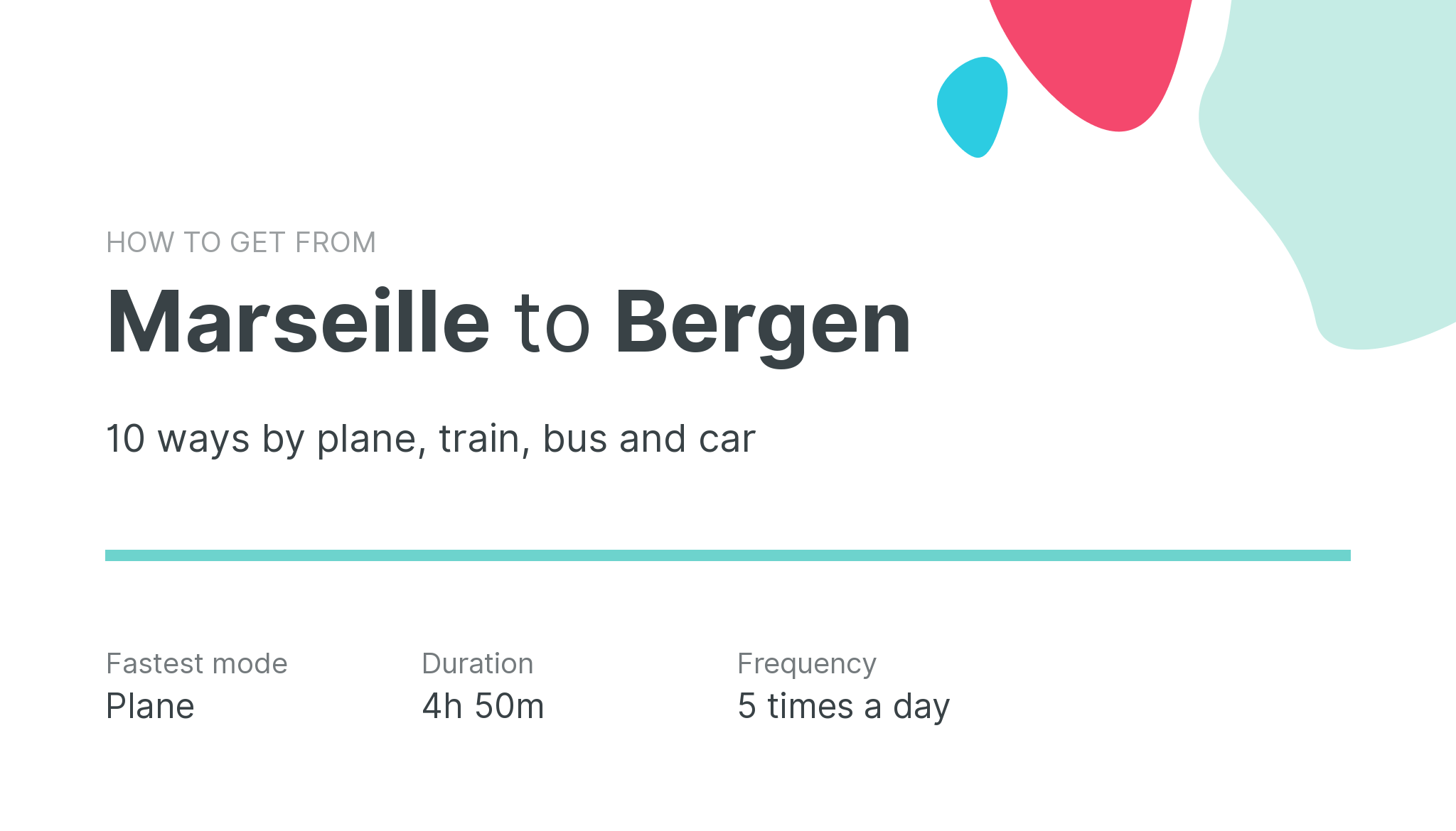 How do I get from Marseille to Bergen