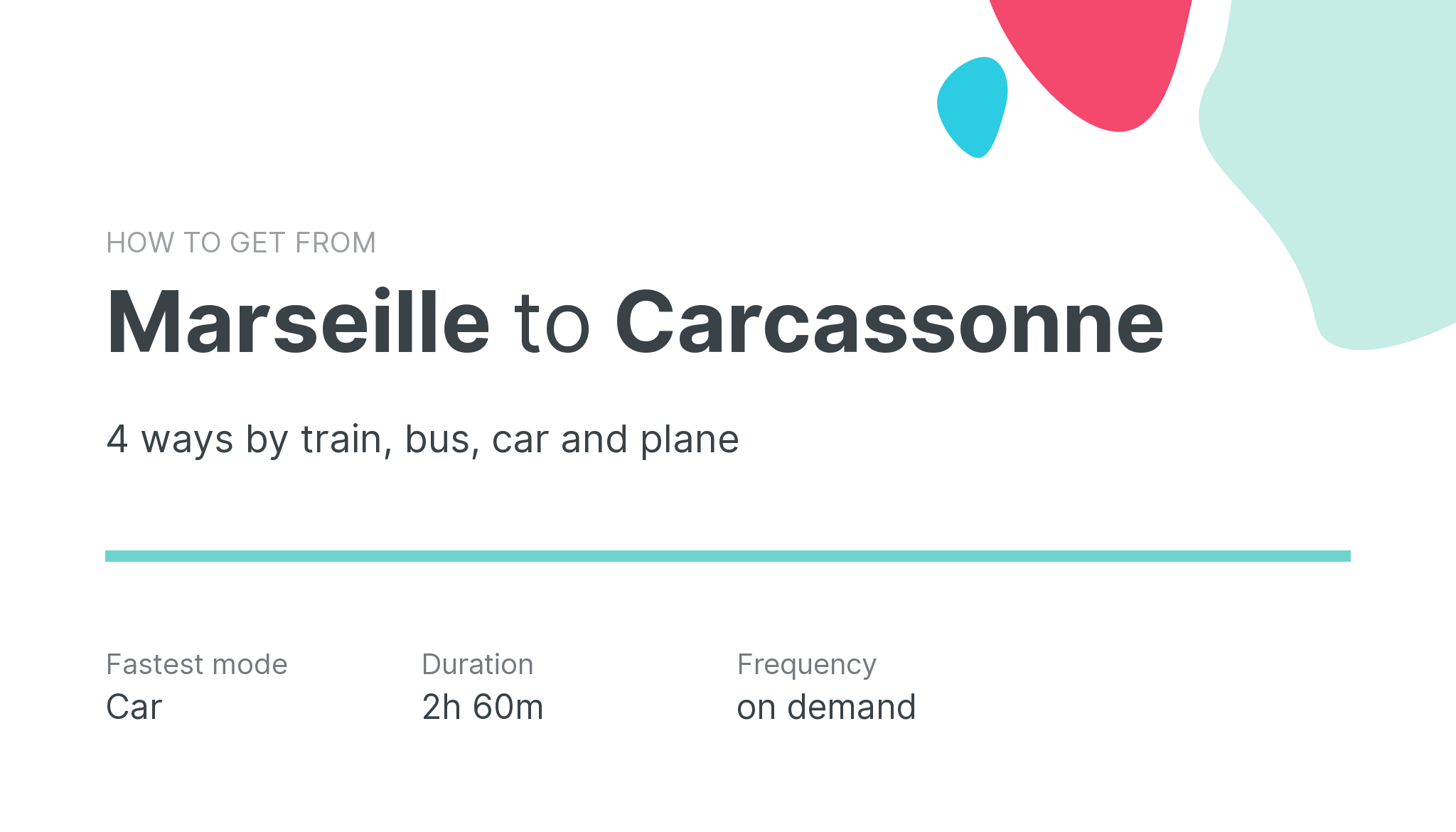 How do I get from Marseille to Carcassonne