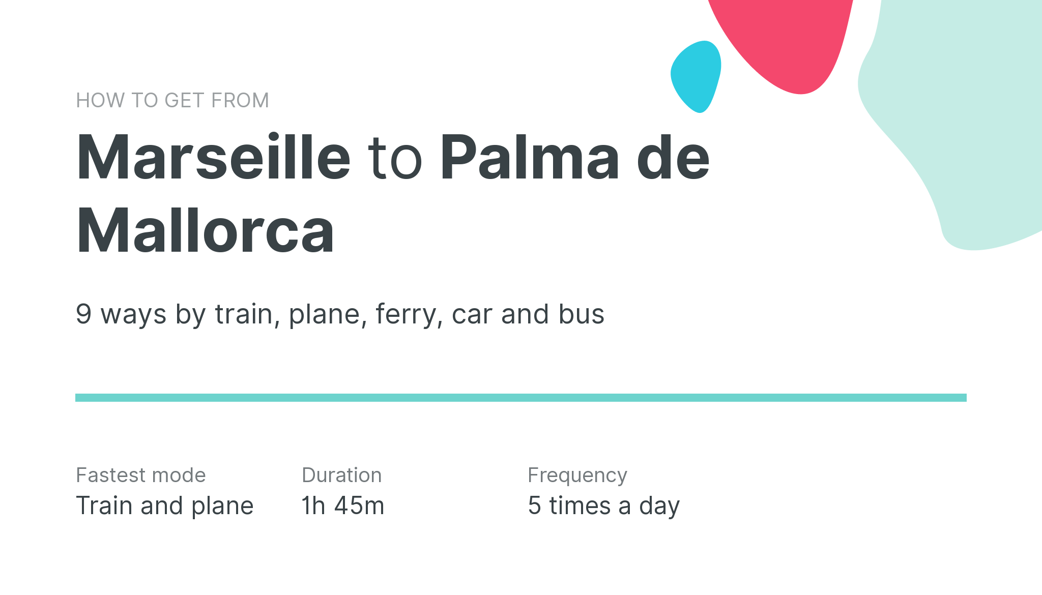 How do I get from Marseille to Palma de Mallorca