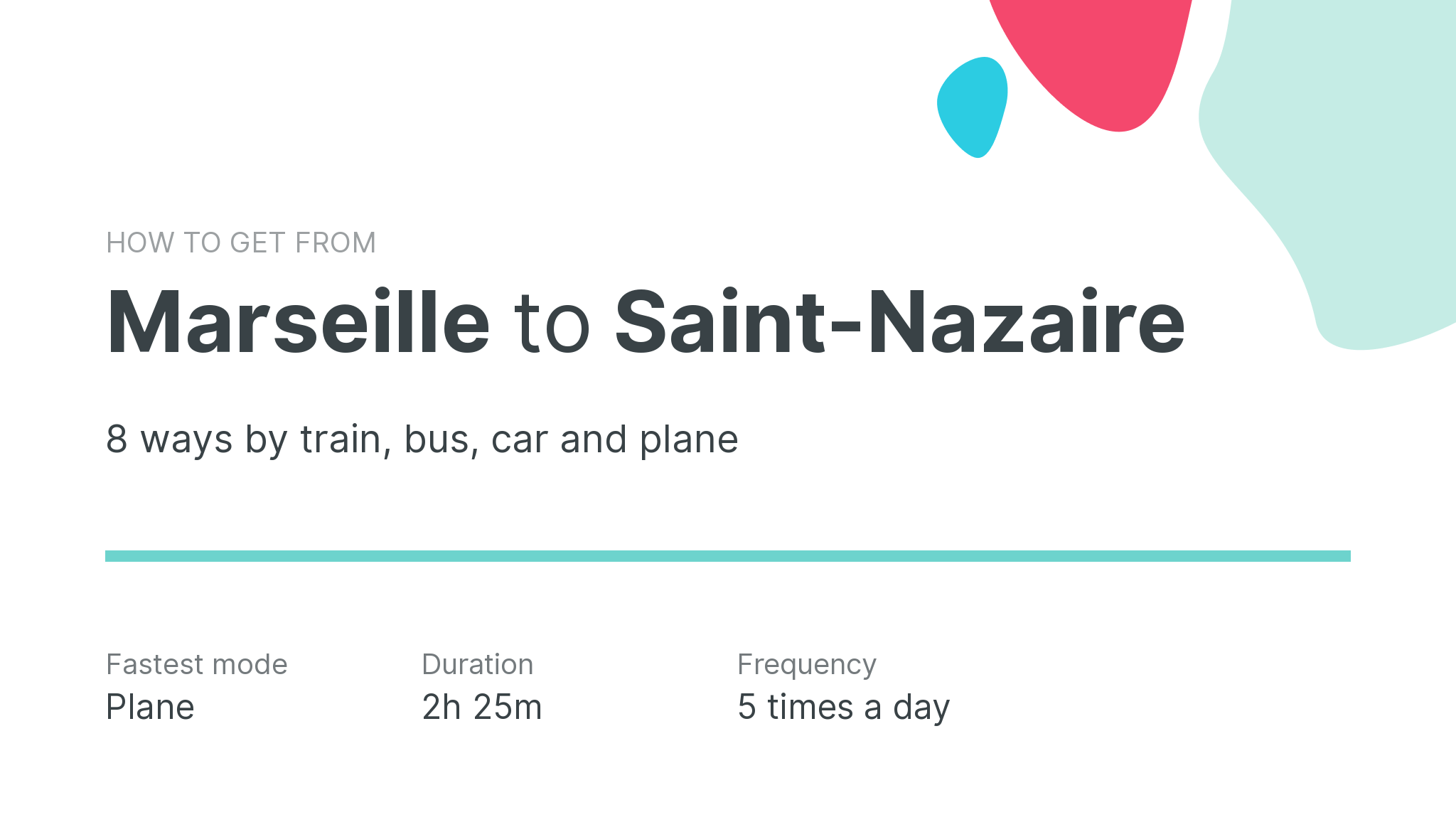 How do I get from Marseille to Saint-Nazaire