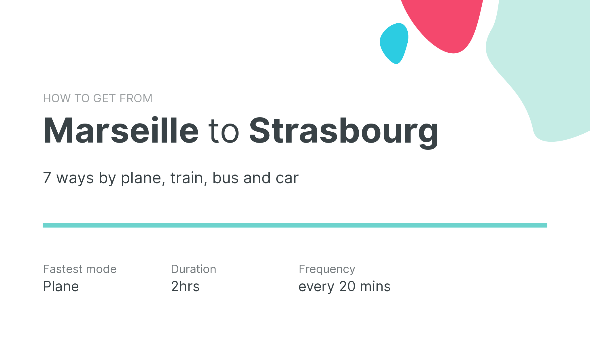 How do I get from Marseille to Strasbourg
