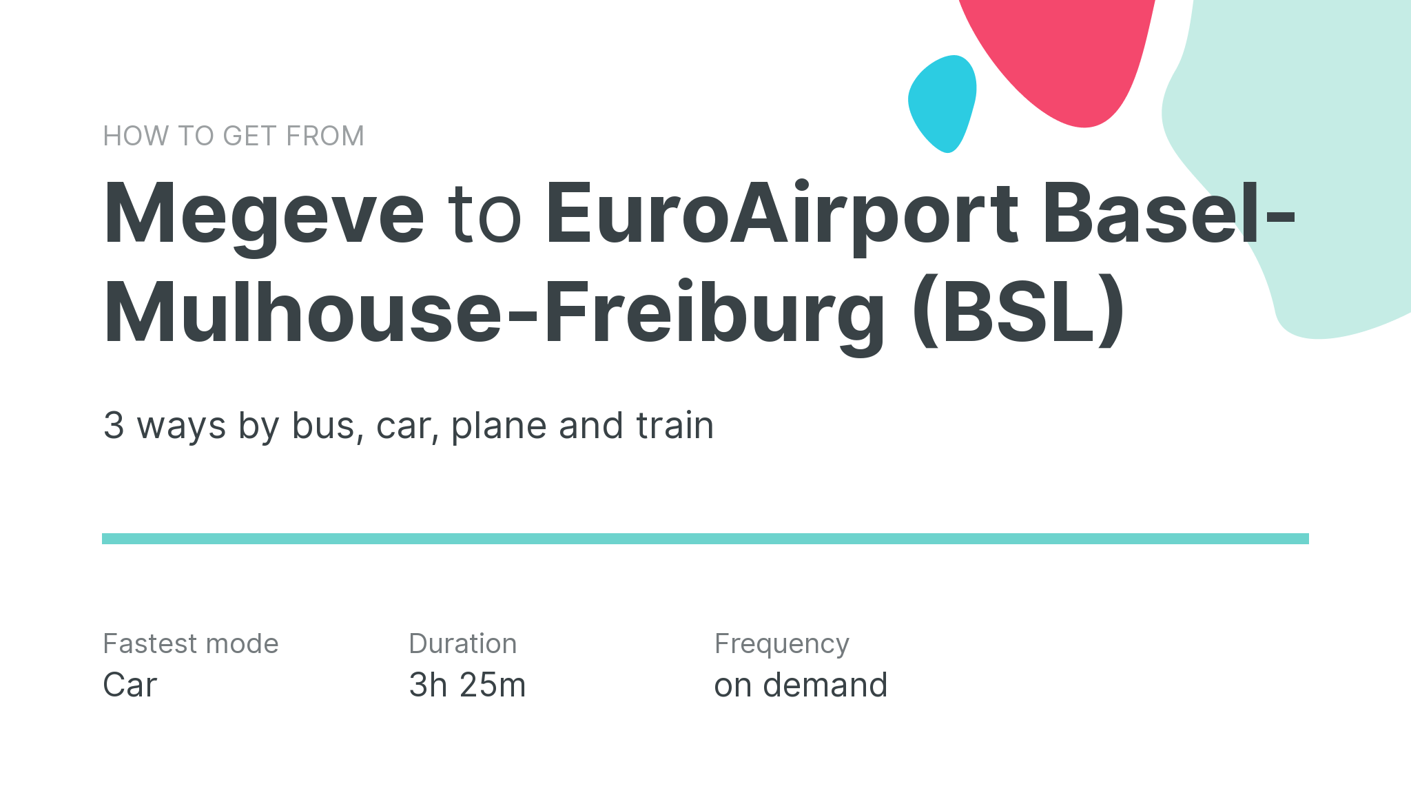 How do I get from Megeve to EuroAirport Basel-Mulhouse-Freiburg (BSL)