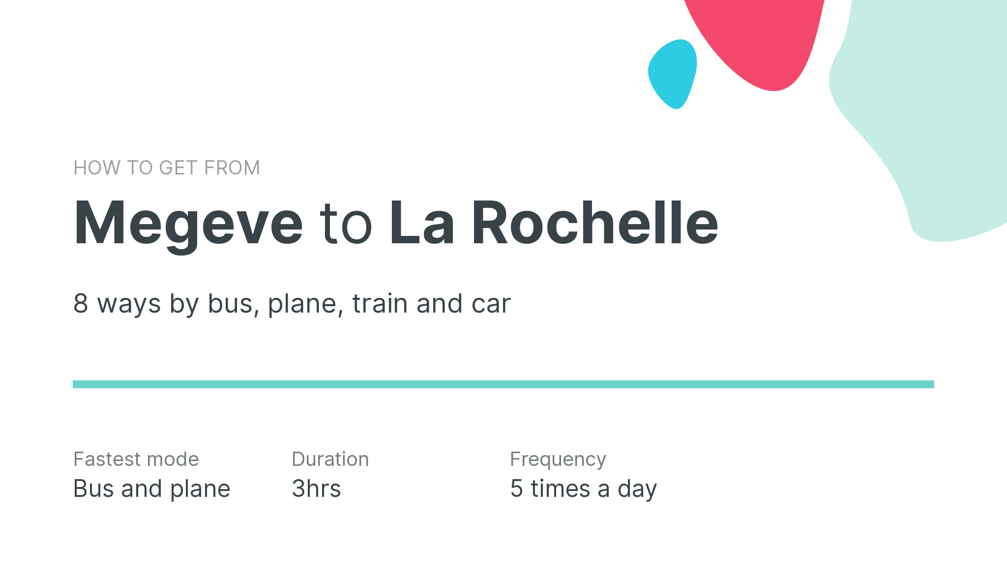 How do I get from Megeve to La Rochelle