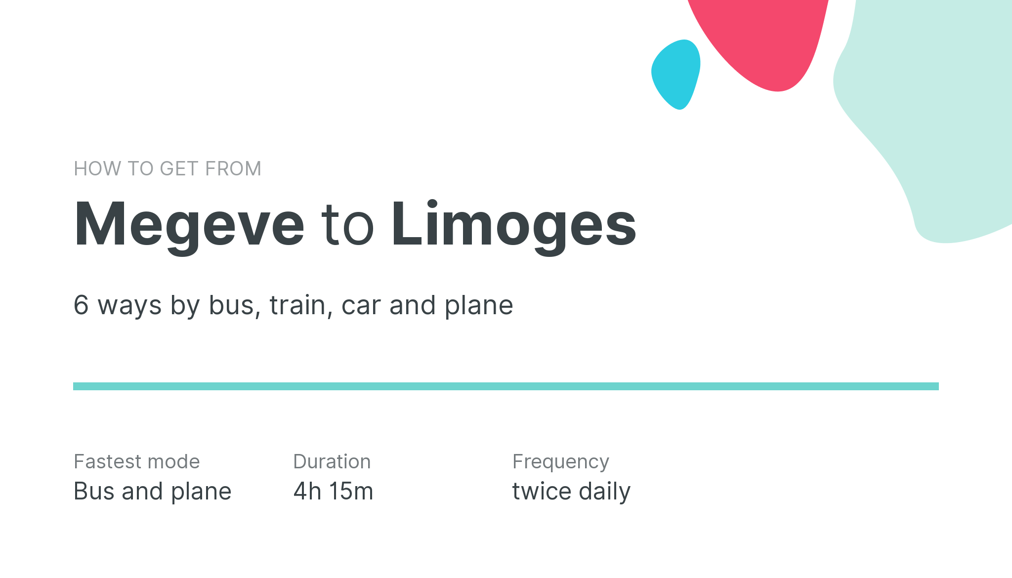 How do I get from Megeve to Limoges
