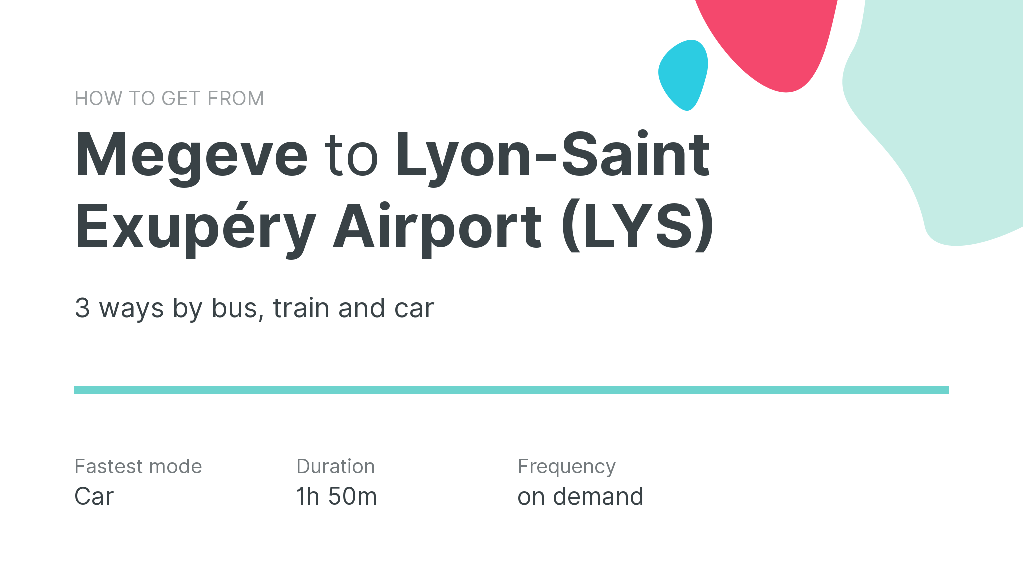How do I get from Megeve to Lyon-Saint Exupéry Airport (LYS)