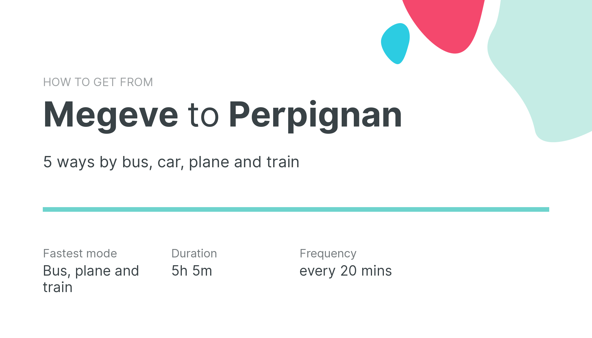 How do I get from Megeve to Perpignan