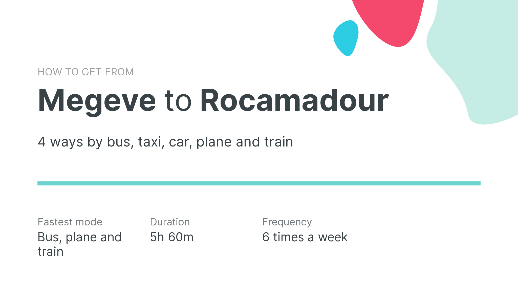 How do I get from Megeve to Rocamadour