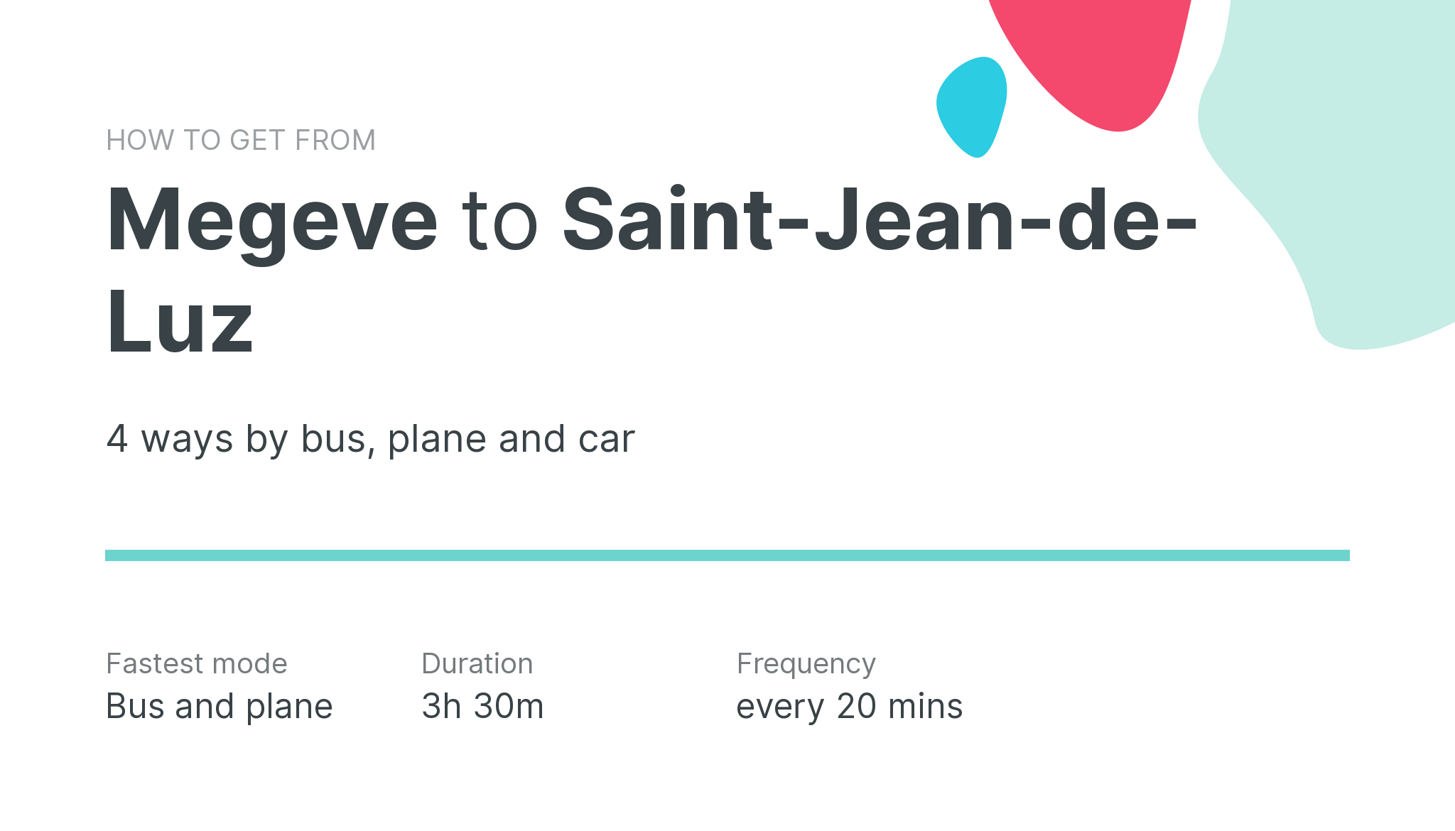 How do I get from Megeve to Saint-Jean-de-Luz