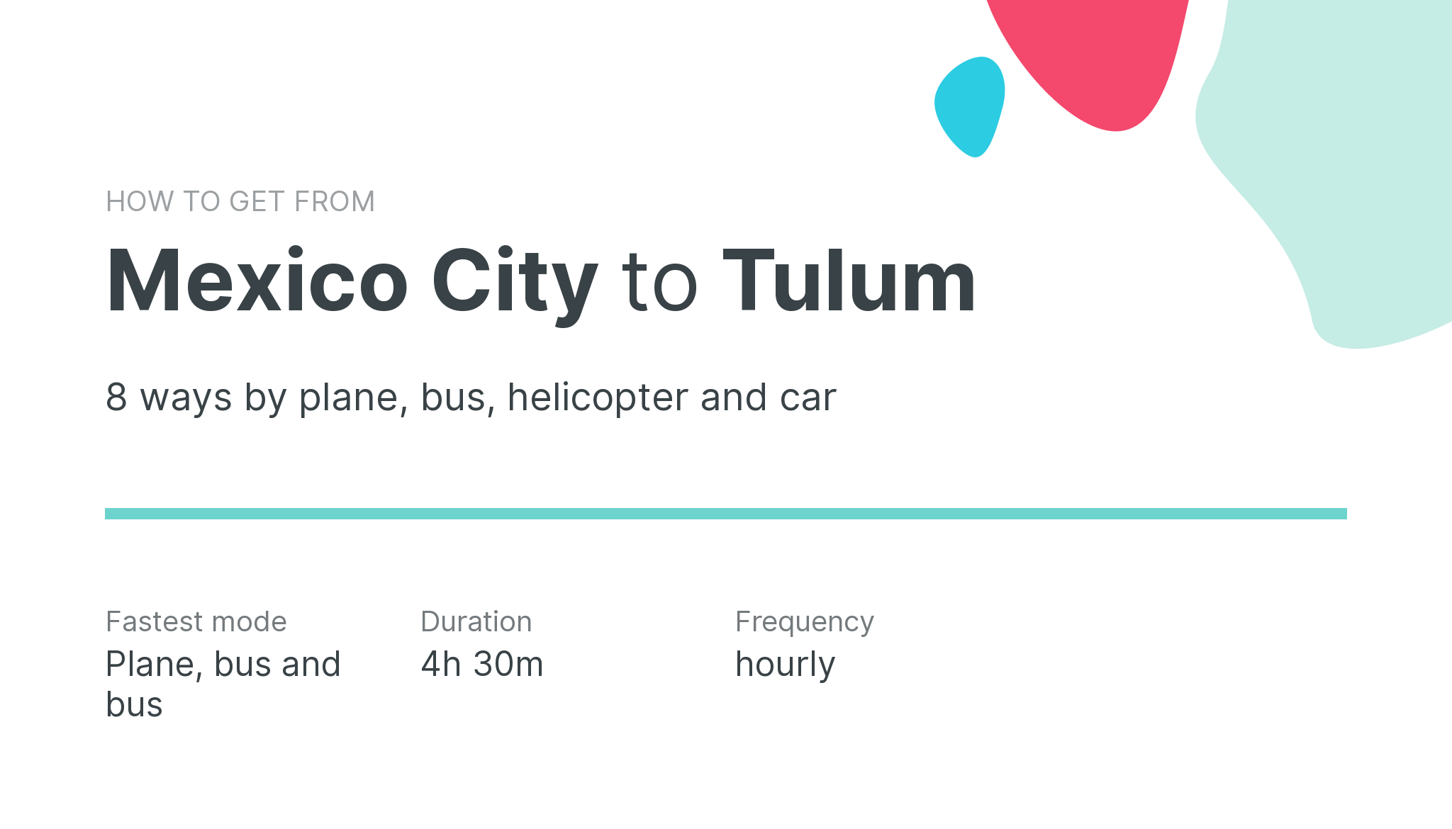 How do I get from Mexico City to Tulum