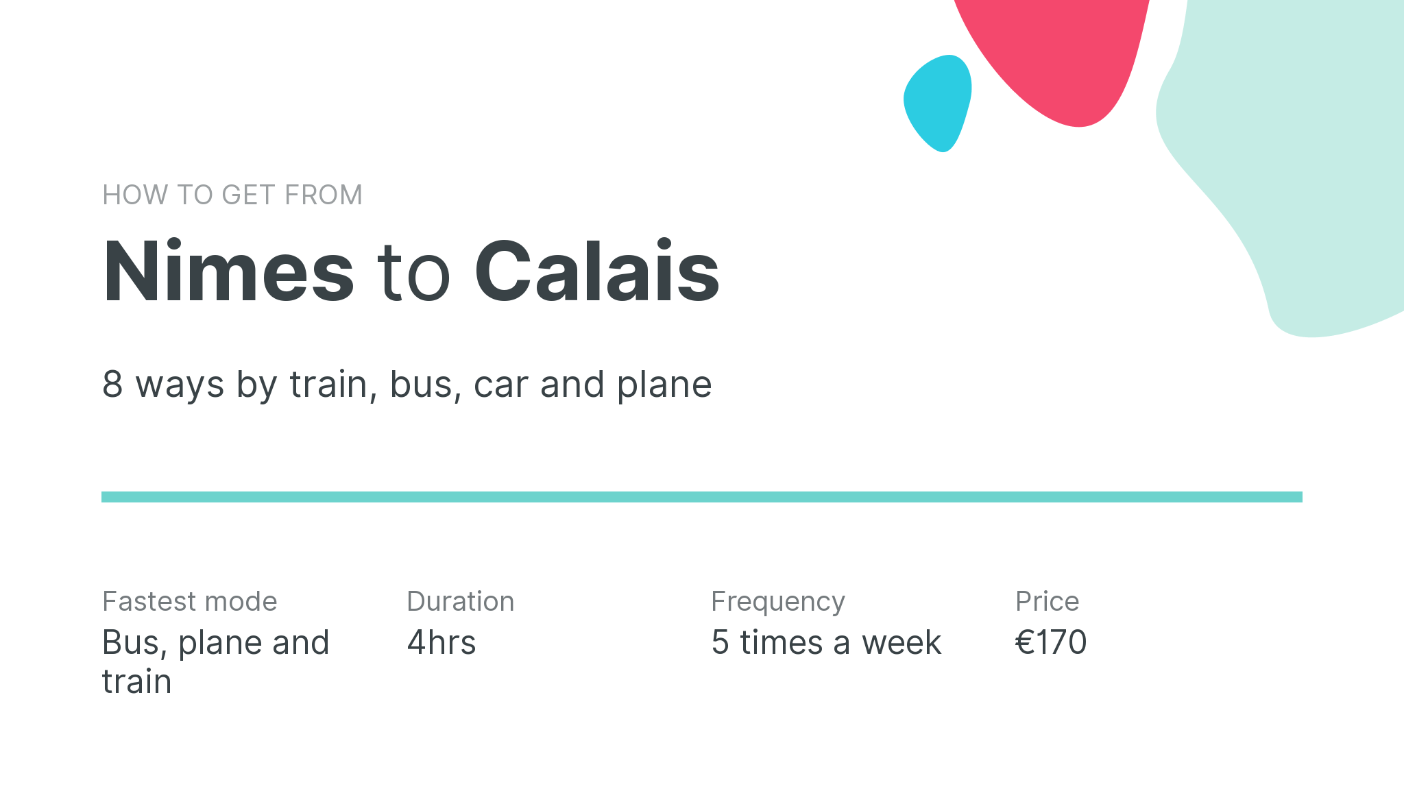 How do I get from Nimes to Calais
