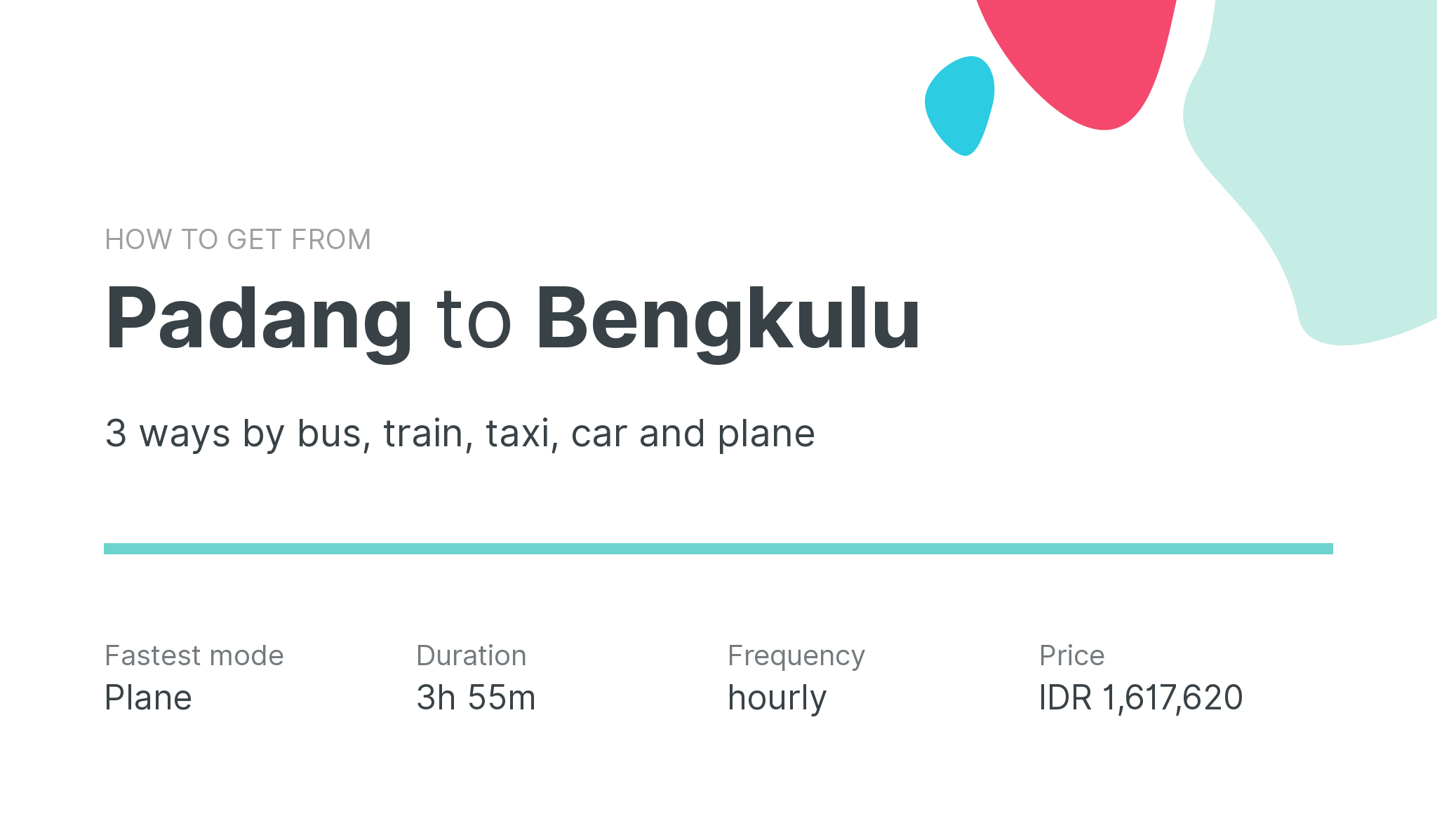 How do I get from Padang to Bengkulu