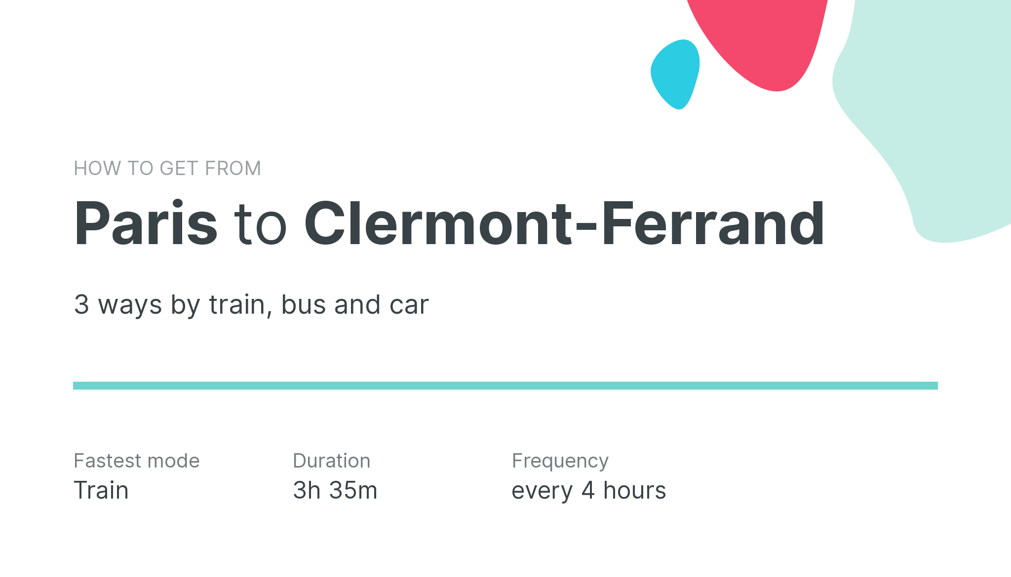 How do I get from Paris to Clermont-Ferrand