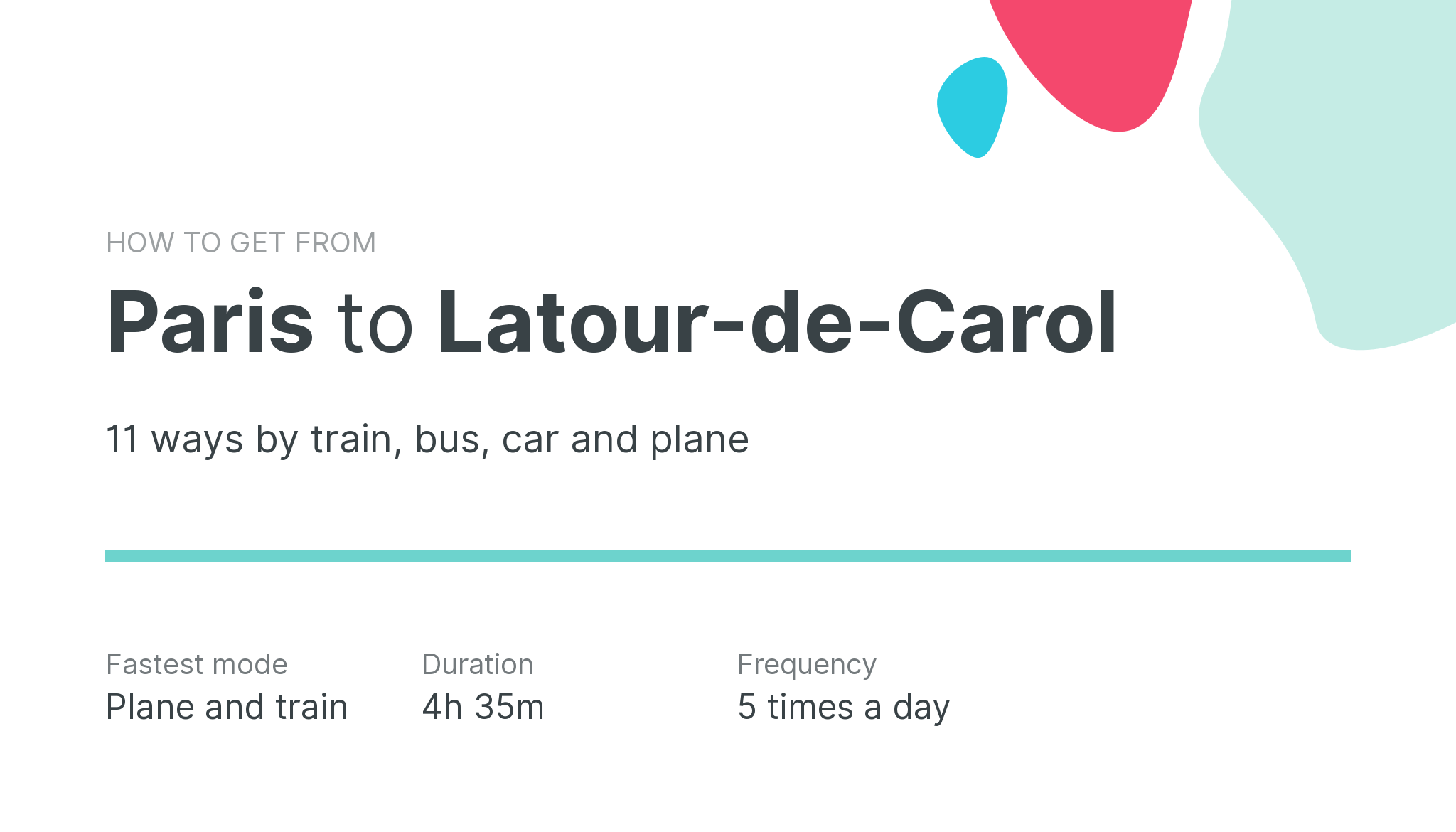 How do I get from Paris to Latour-de-Carol