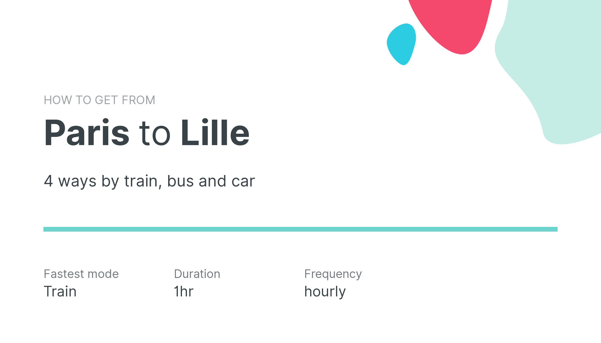 How do I get from Paris to Lille