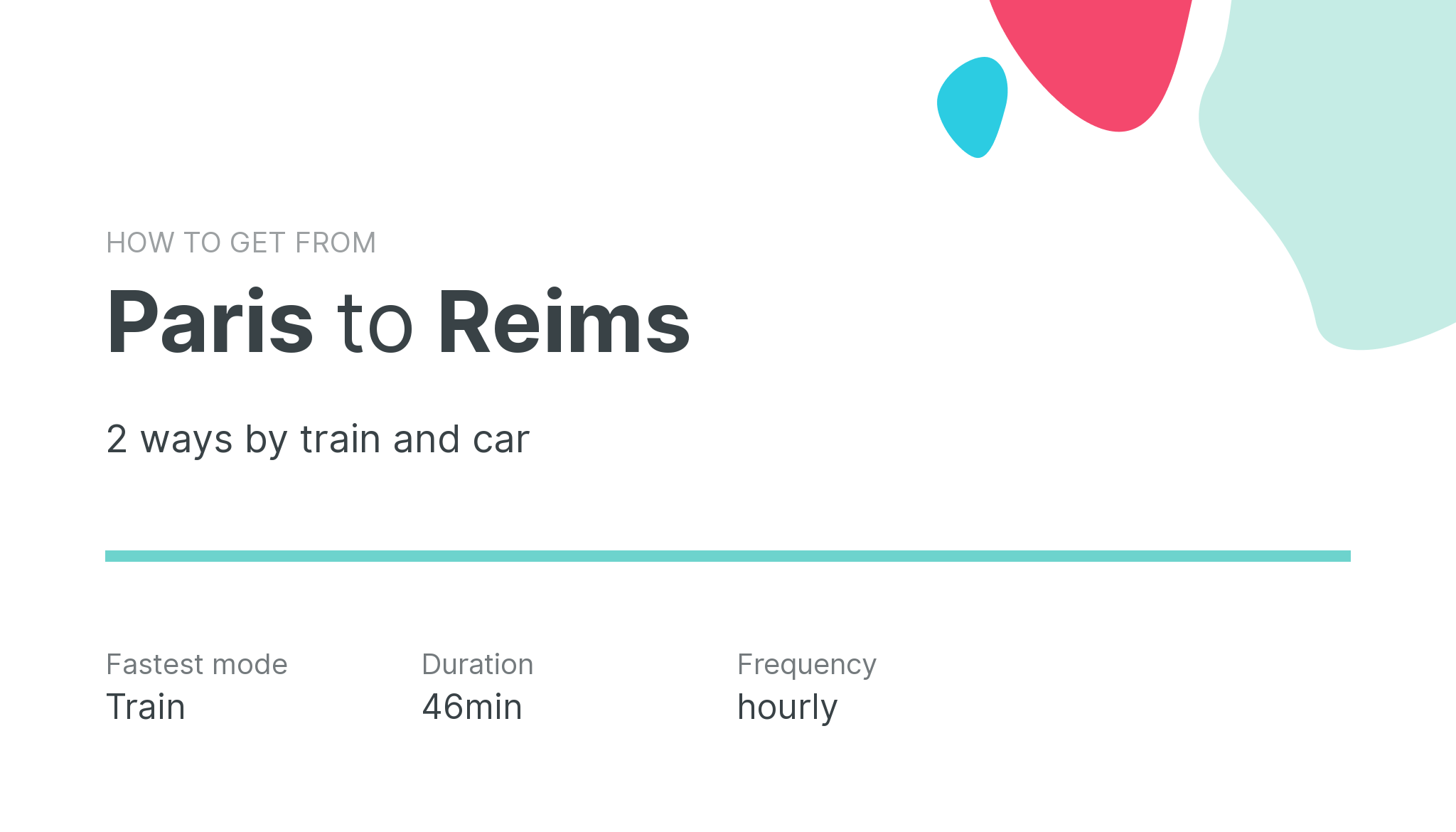 How do I get from Paris to Reims