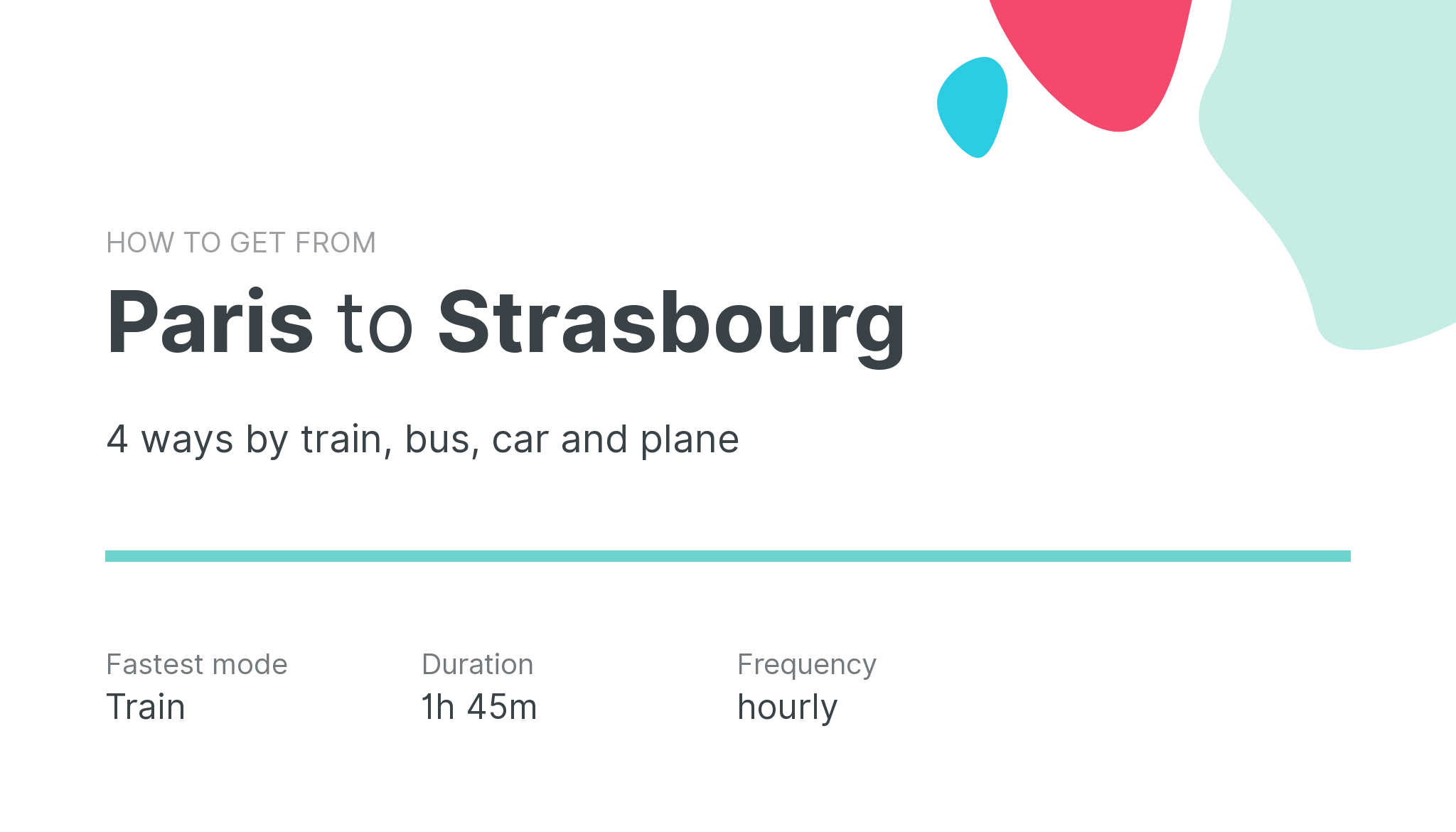 How do I get from Paris to Strasbourg
