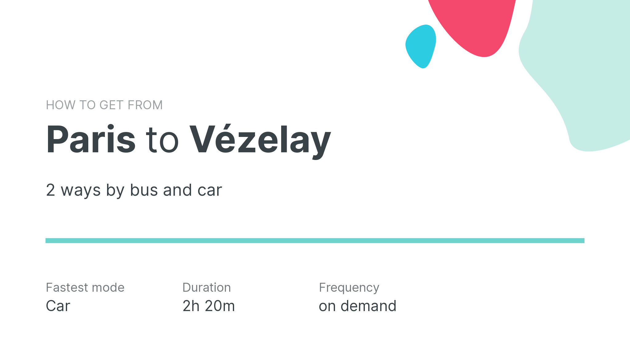 How do I get from Paris to Vézelay