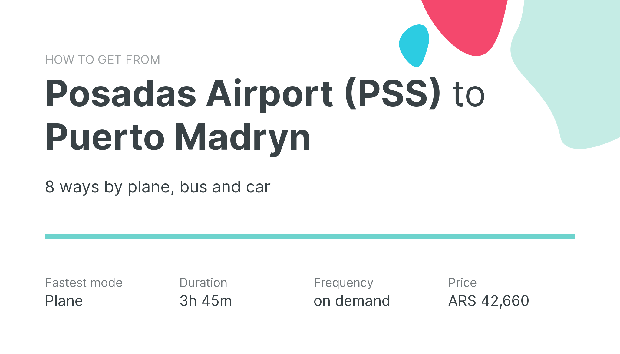 How do I get from Posadas Airport (PSS) to Puerto Madryn