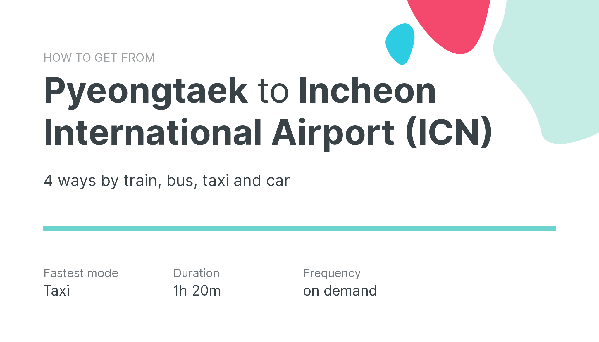 How do I get from Pyeongtaek to Incheon International Airport (ICN)