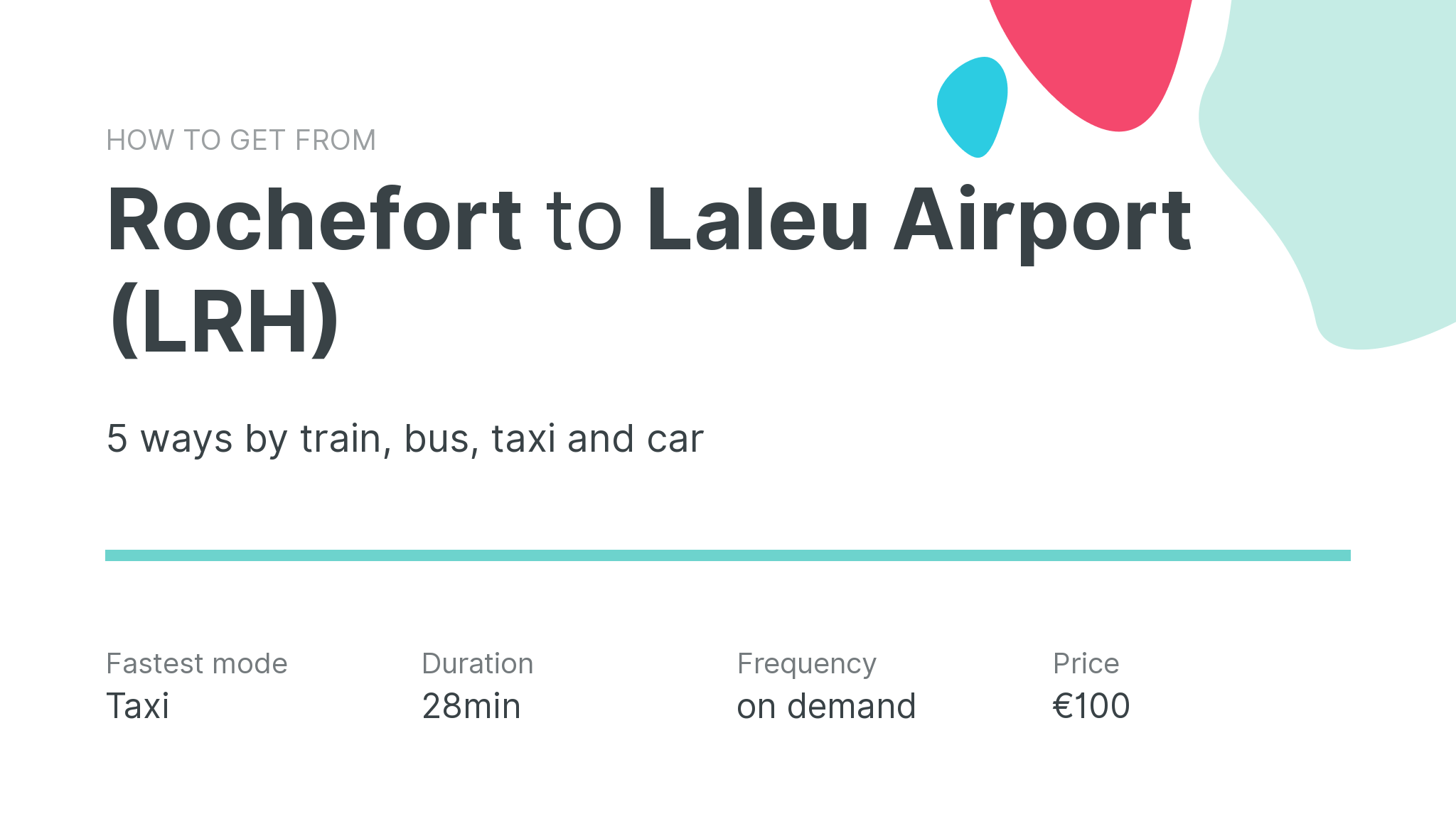 How do I get from Rochefort to Laleu Airport (LRH)