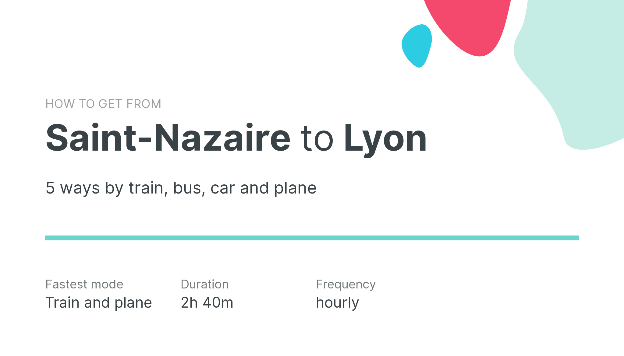 How do I get from Saint-Nazaire to Lyon