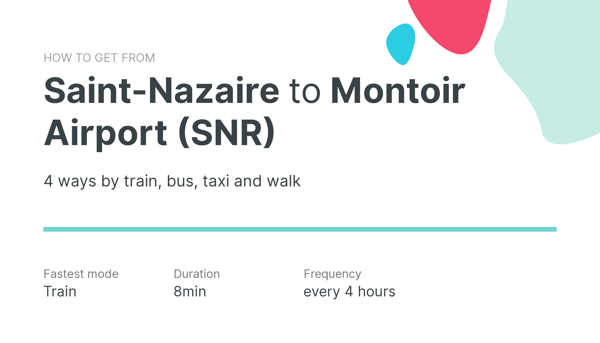 How do I get from Saint-Nazaire to Montoir Airport (SNR)